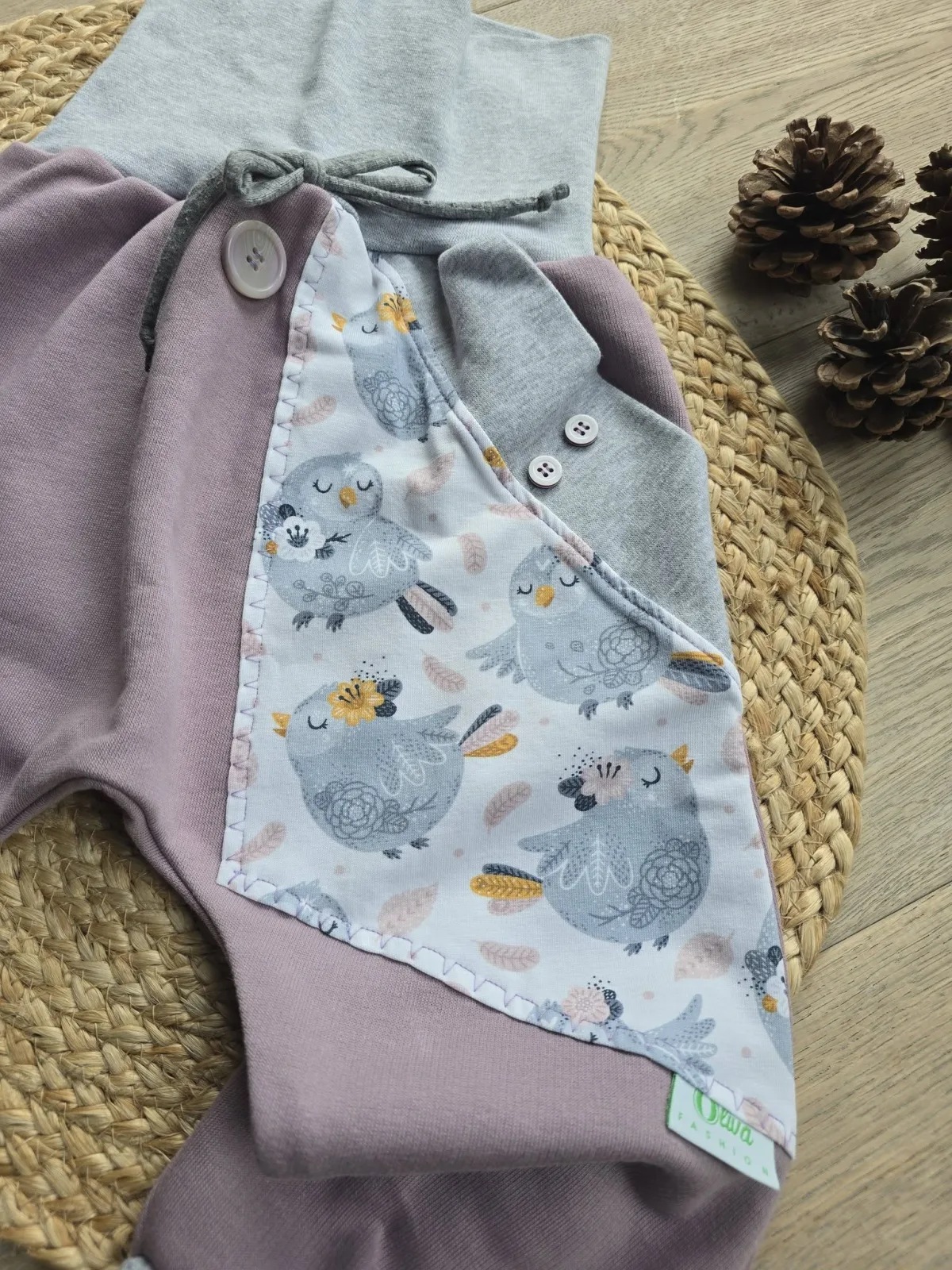 Organic Pumphose Sweat Gr.104/110 Altrosa mit Tiere – Bild 3
