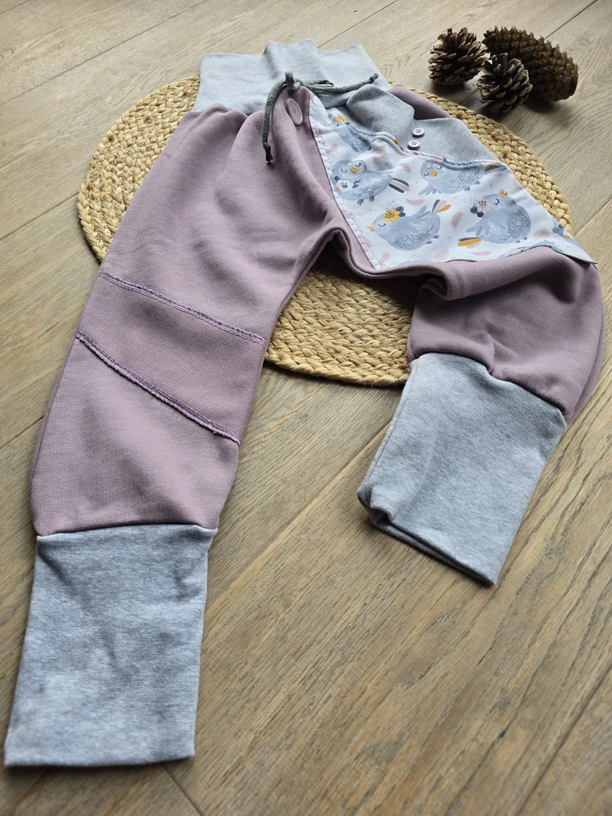 Organic Pumphose Sweat Gr.104/110 Altrosa mit Tiere – Bild 5