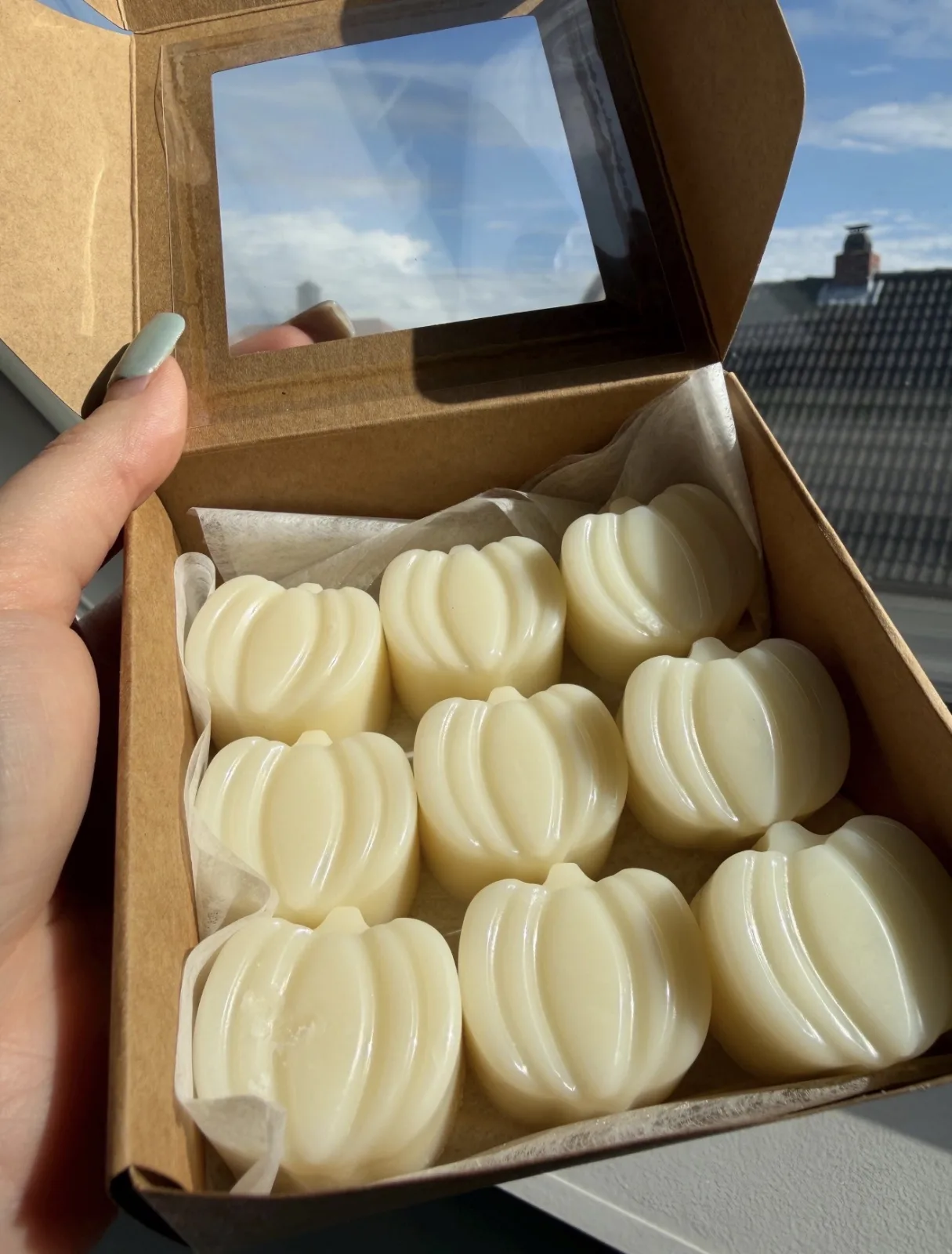Pumpkin Spice Wax Melts | Kürbis Zimt Duftwachs | 9 Mini Kürbisse | 100% Sojawachs | Herbst Duftmelts | Geschenkidee – Bild 4