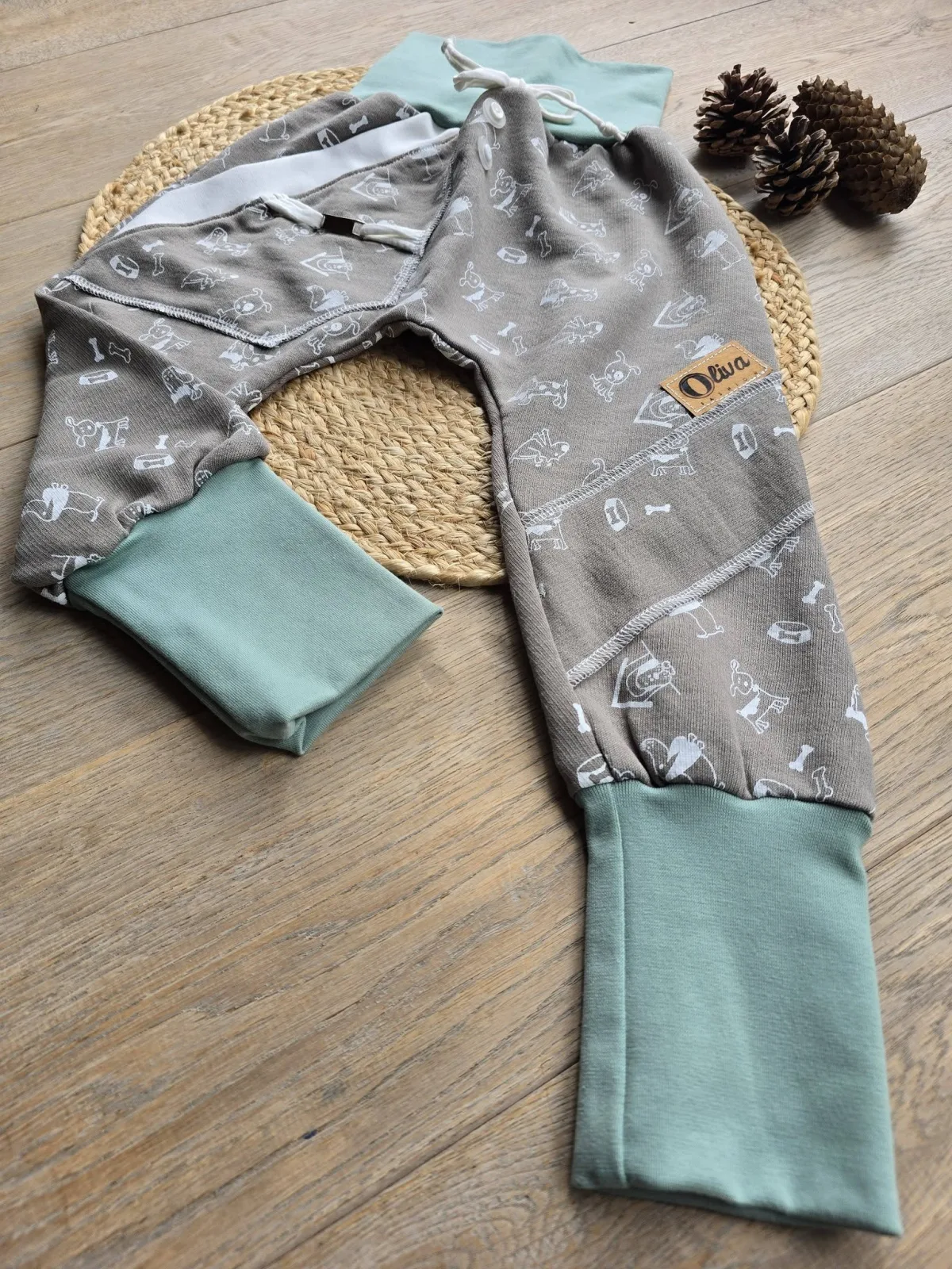Bio Pumphose dickerem Sweat 104/110 – Braun Übergangshose Tiere – Bild 8