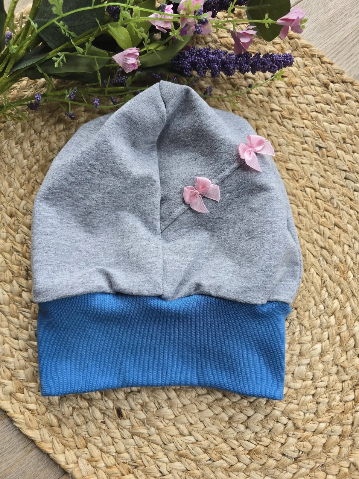 Sweat Bio Pumphose 92/98 Grau/Rosa Mitwachsend Unikat Mädchen – Bild 7
