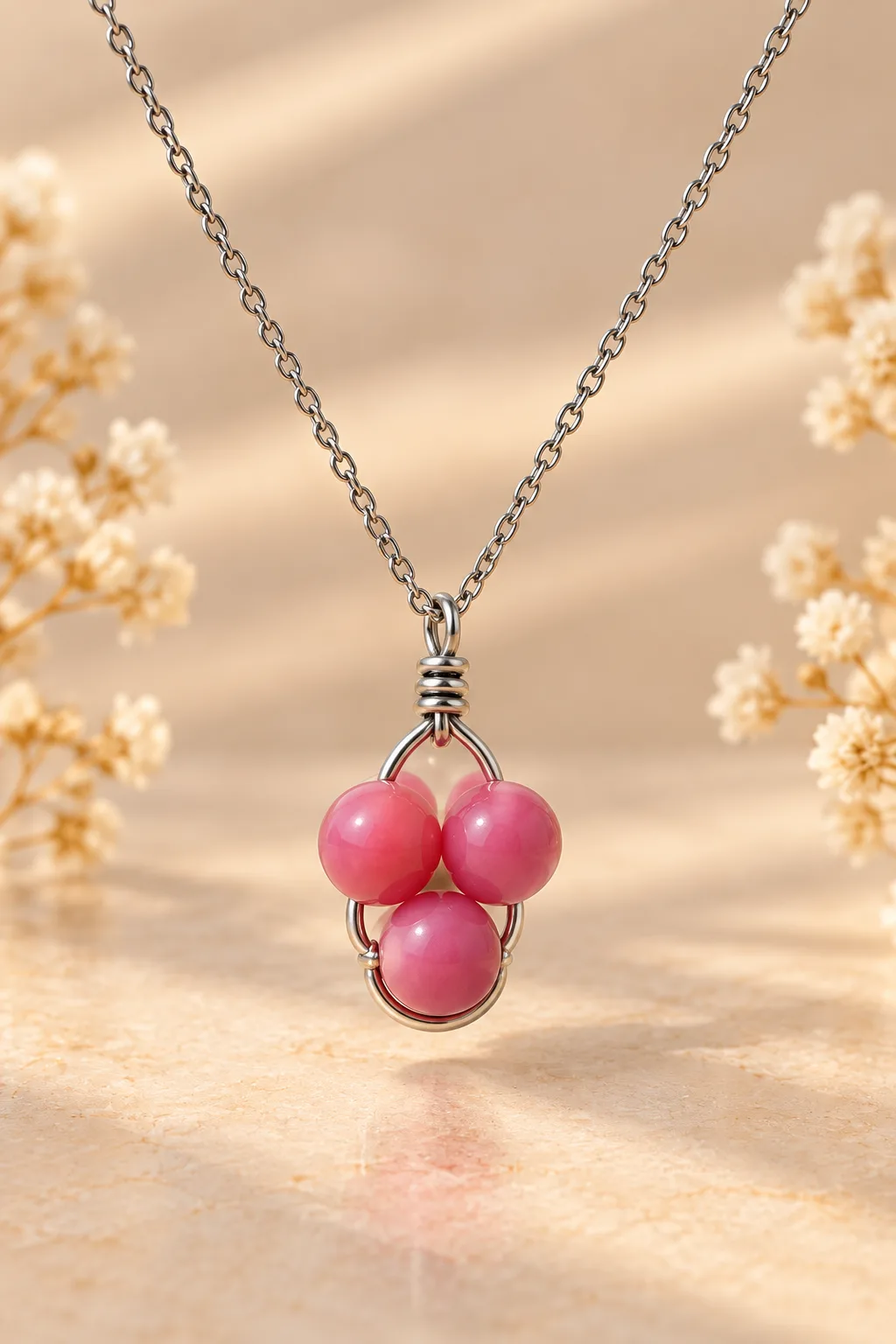 Halskette Perlen Eleganz – Handgemacht – Weiße & goldene Perlen – Silberfarbene Kette