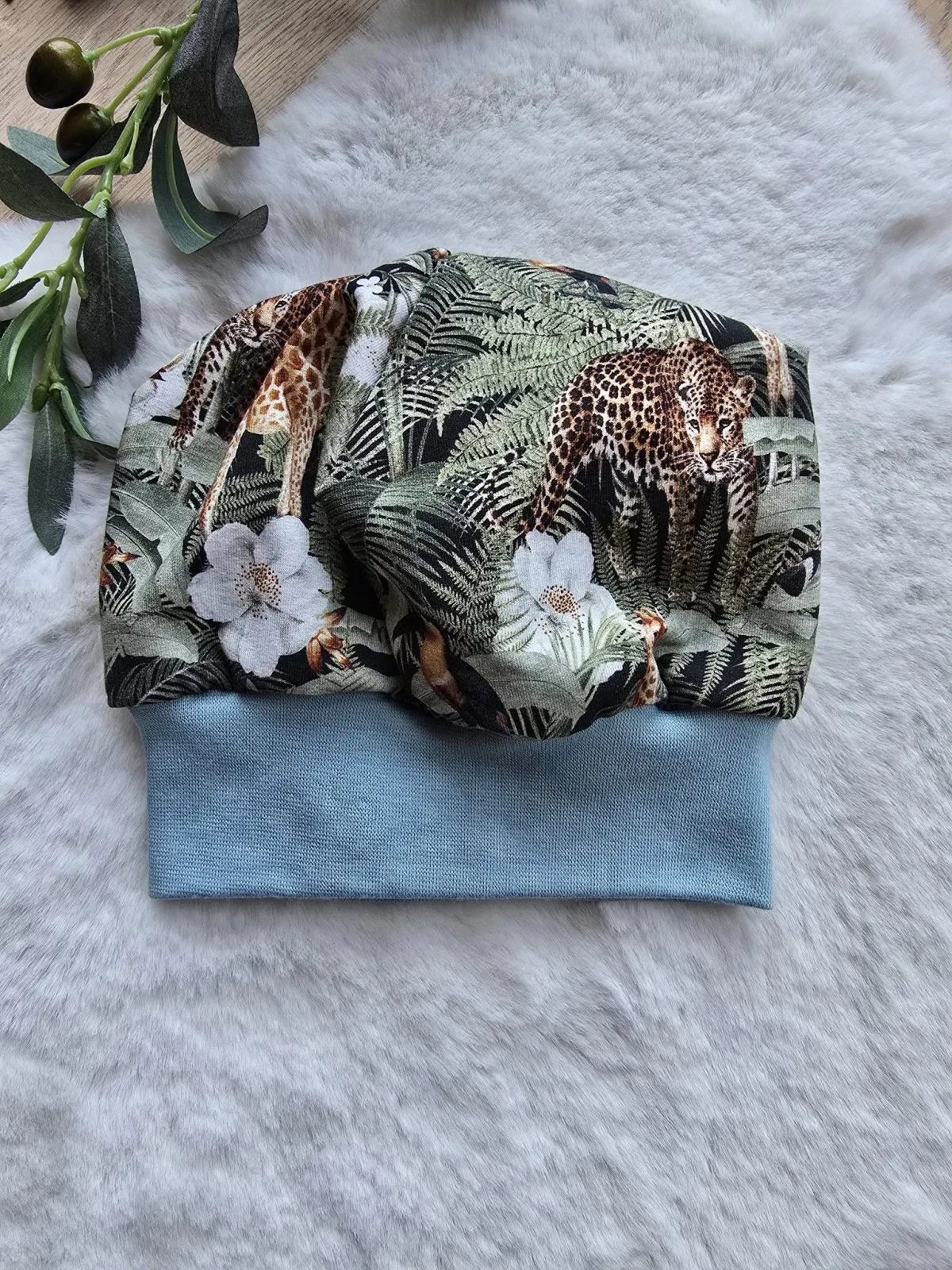 Sweat Bio Beanie Mütze KU.46-50 gefüttert Unisex Waldtiere – Bild 5