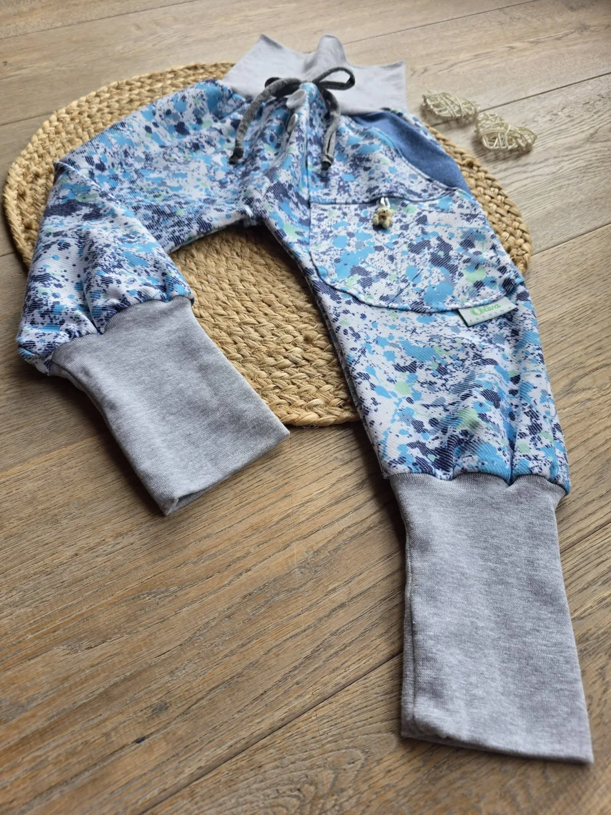 Jeans Pumphose Kinder Unikat Gr.92/98 – Denim Blau, Unisex – Bild 5