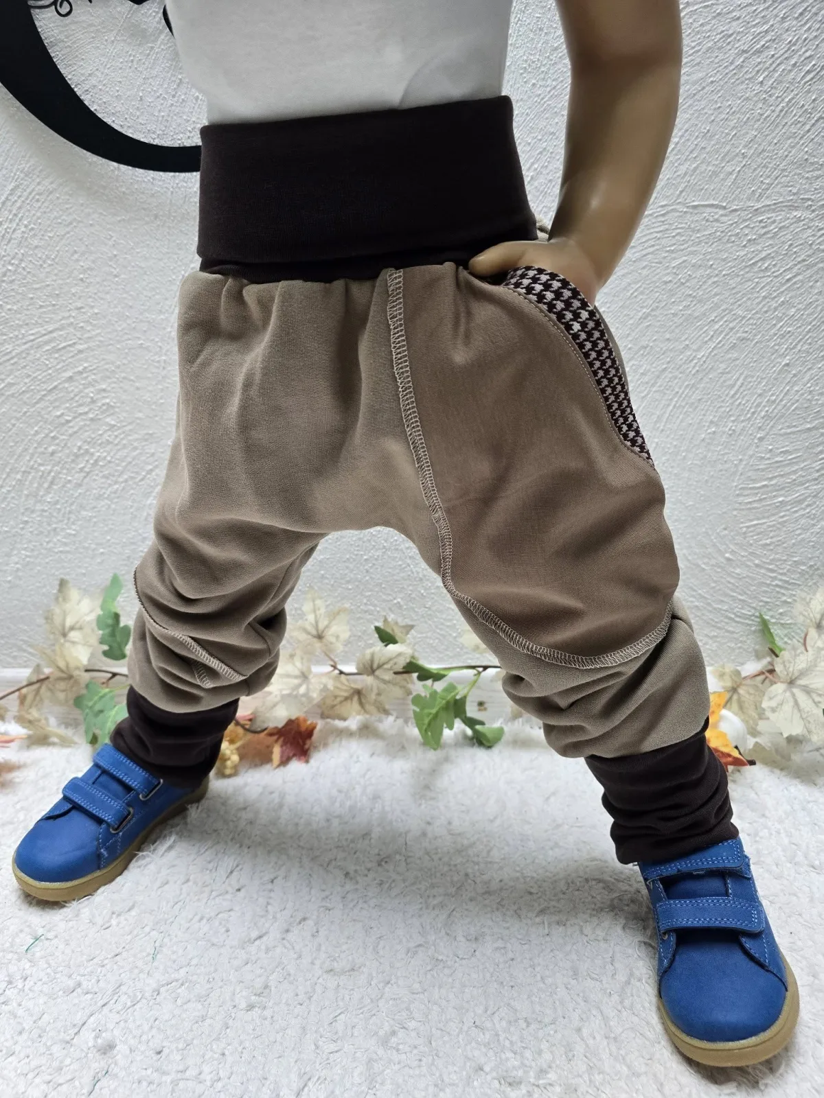 Kuschelige Pumphose aus angerautem Wintersweat Gr.92/98