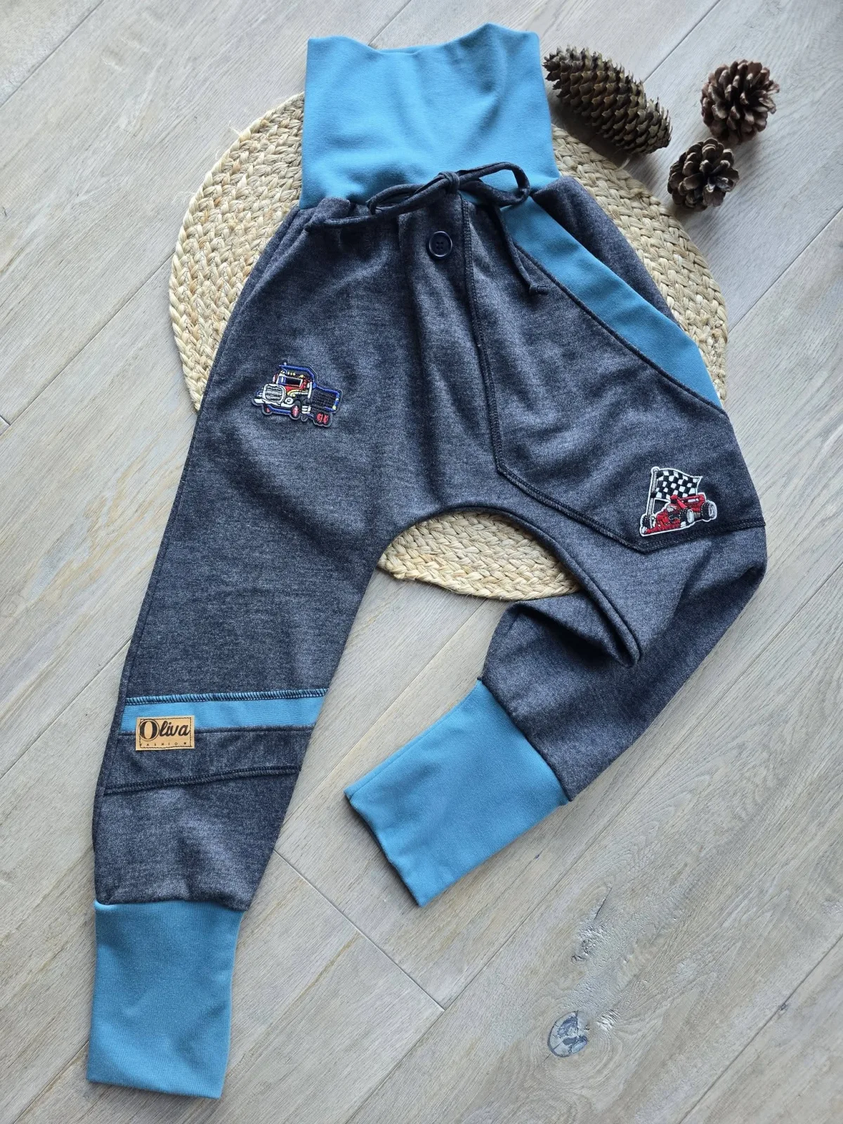Kinder Stoffhose Pumphose Gr.128/134 Bio-Baumwolle Übergang