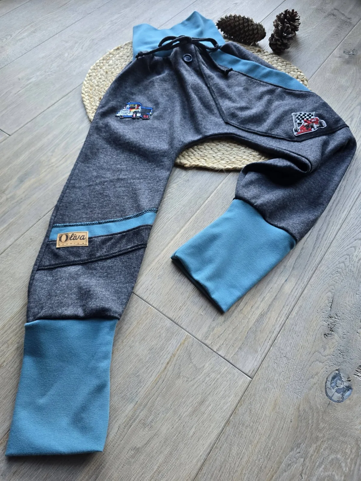 Kinder Stoffhose Pumphose Gr.128/134 Bio-Baumwolle Übergang – Bild 5