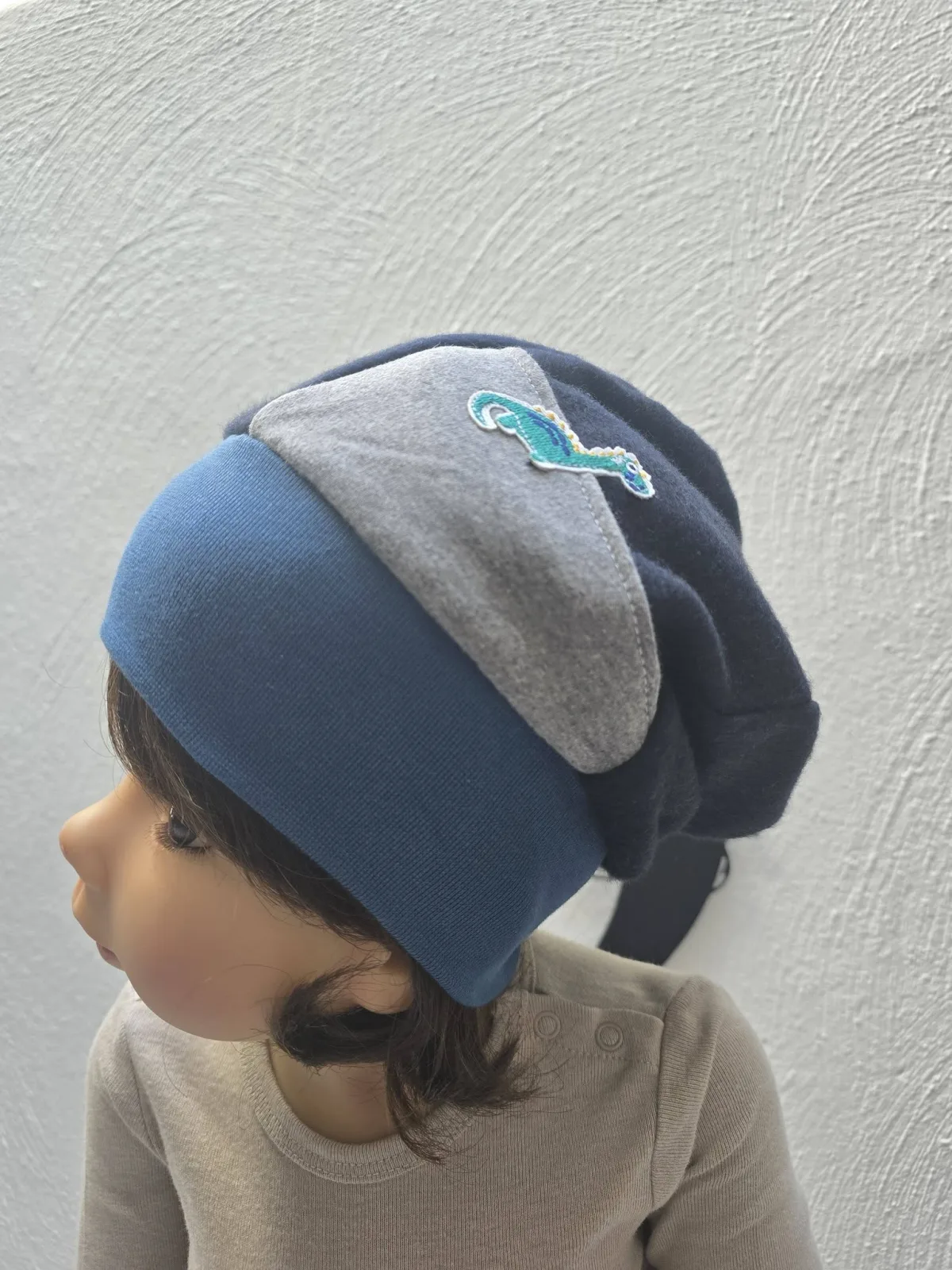 Wintermütze Beanie Kuschelige Kindermütze KU.46-50 cm Dino – Bild 2