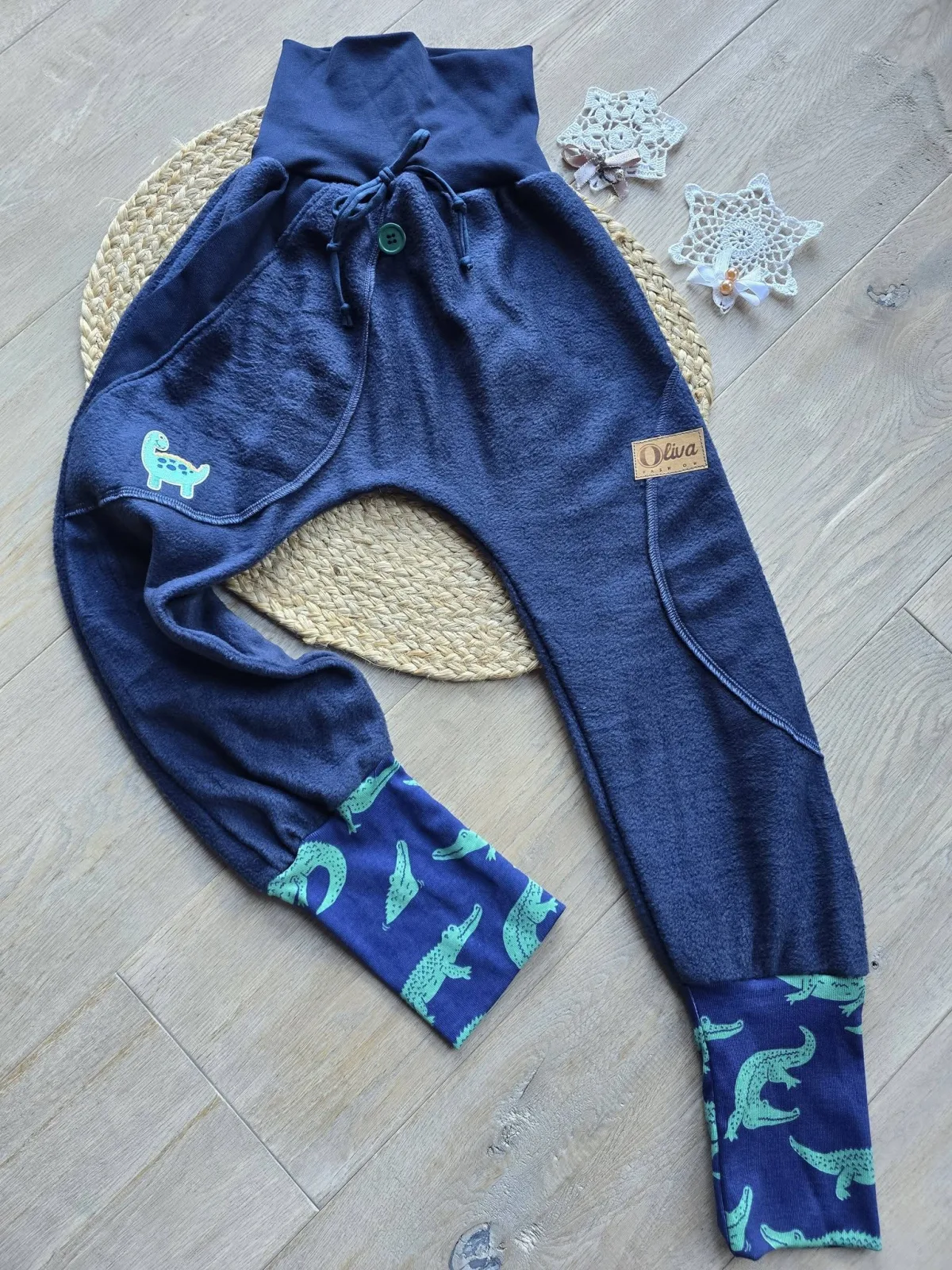 Warme Pumphose Gr.128/134  Kinderhose Polarfleece Winter Tiere