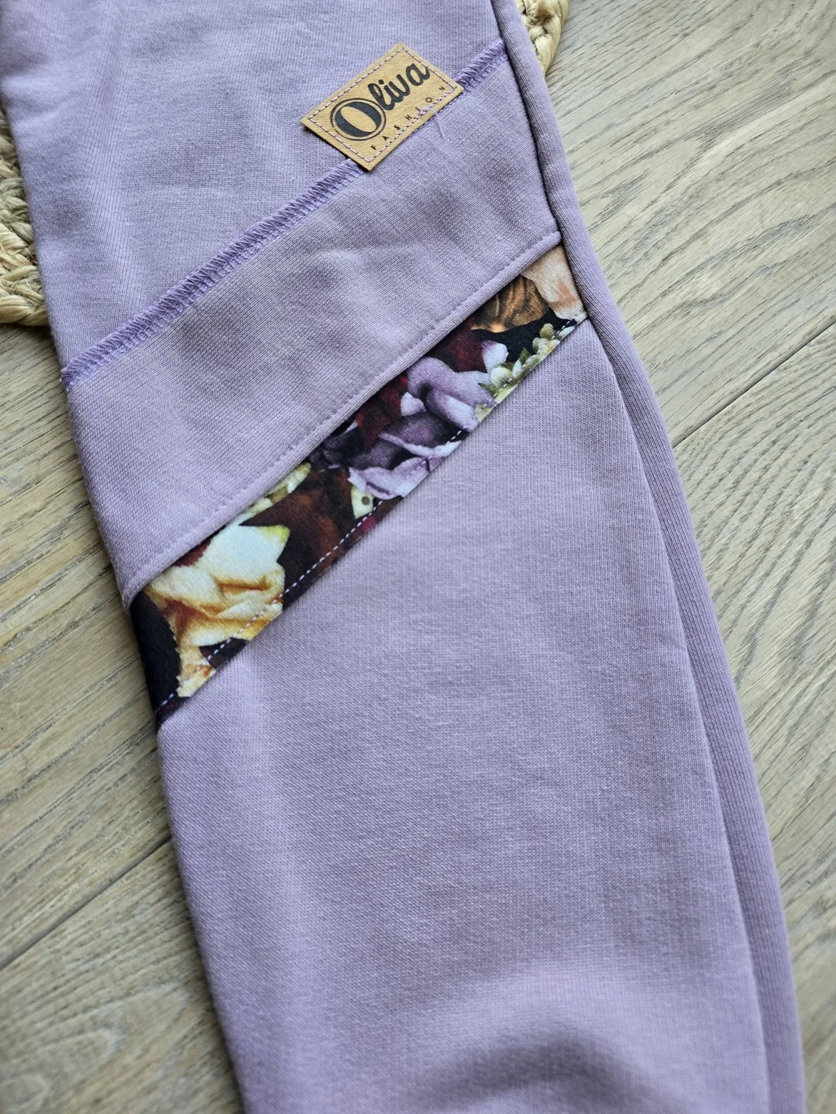 Mädchen Pumphose Blumen 128/134 Organic dickerem Sweat Übergang – Bild 3