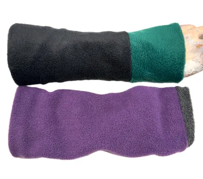 Doppel, weich, warm, Fleece Wendestulpen, flauschig Armstulpen,Ideal zu Kleidern 2 Farben wie man will, Geschenk