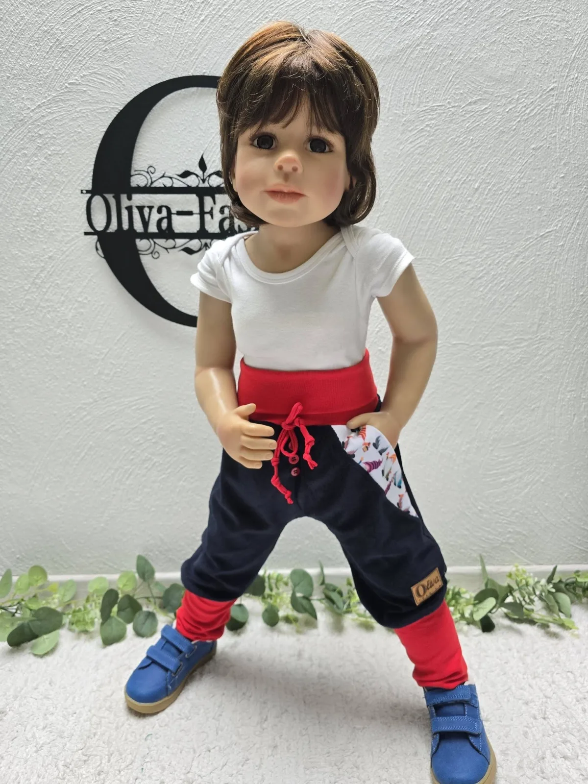 Frottee Kinderhose Übergang Gr.86/92  mitwachsend Zwergen – Bild 5