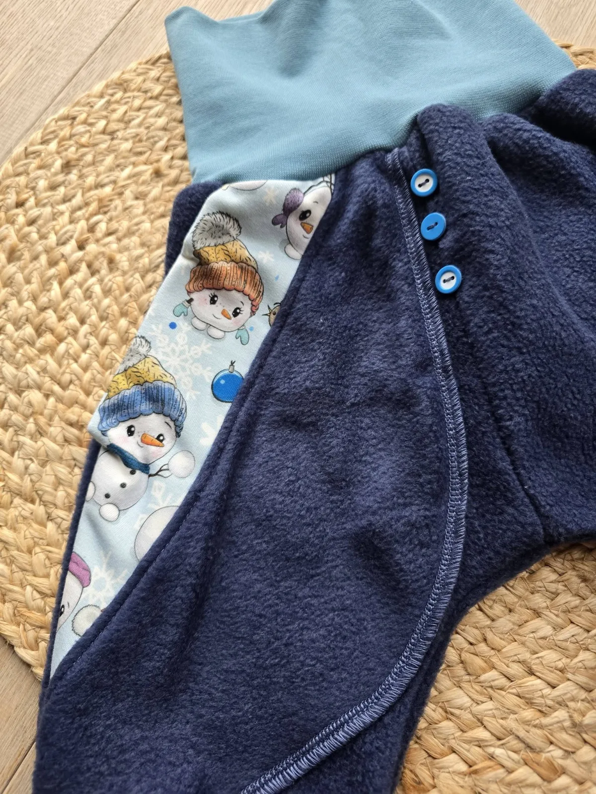 Warme Pumphose Gr.92/98 Polarfleece Winterhose Schneemann Unisex – Bild 3