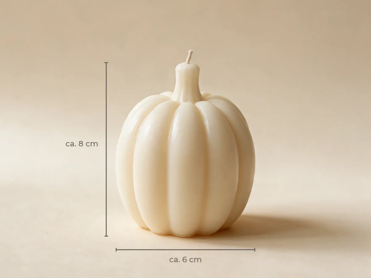 Kürbis Kerze Avela aus Rapswachs – handgemachte Herbstdeko – Bild 5
