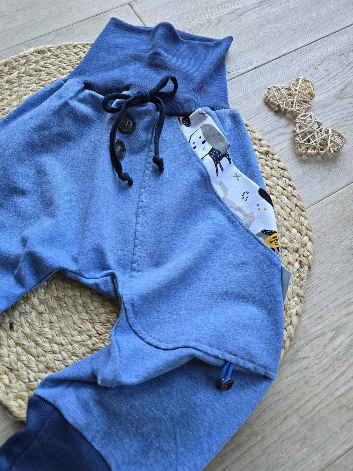 Organic Sweat Pumphose Gr.98/104 Hunden-Motiv Jungen, Mädchen – Bild 3