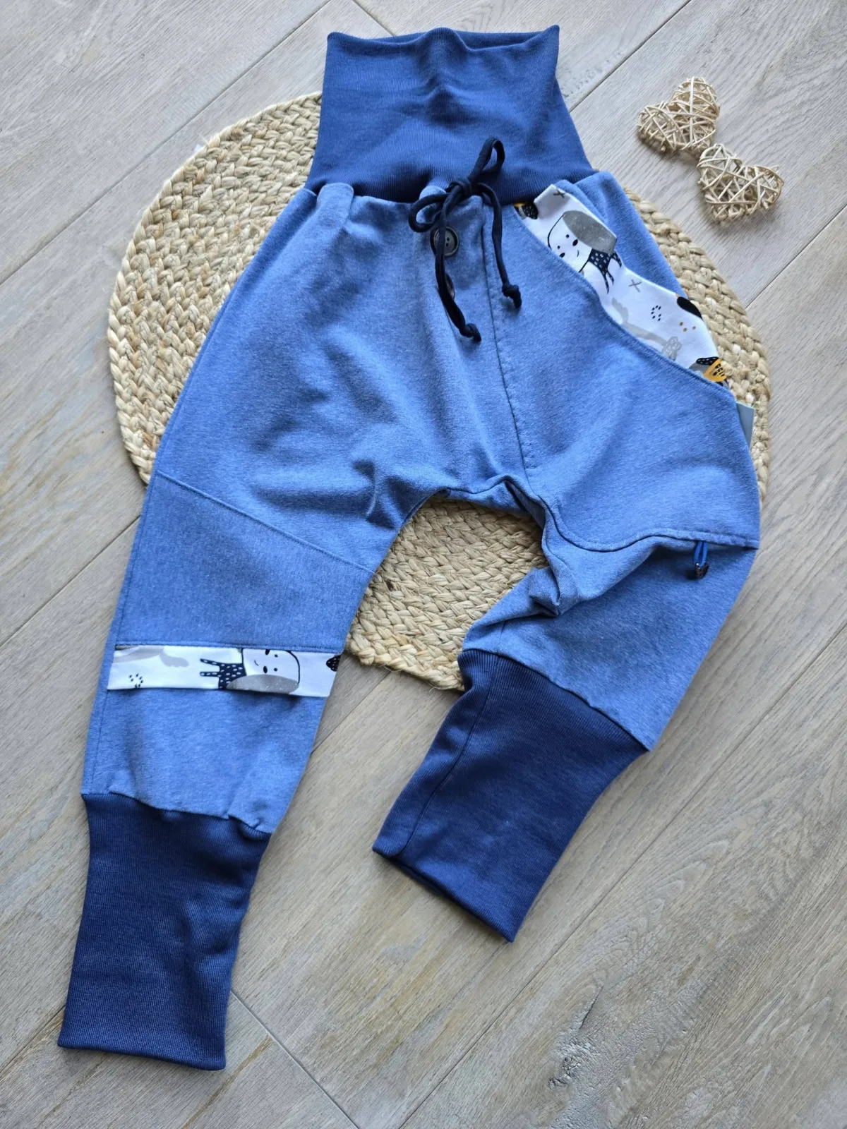 Organic Sweat Pumphose Gr.98/104 Hunden-Motiv Jungen, Mädchen – Bild 2