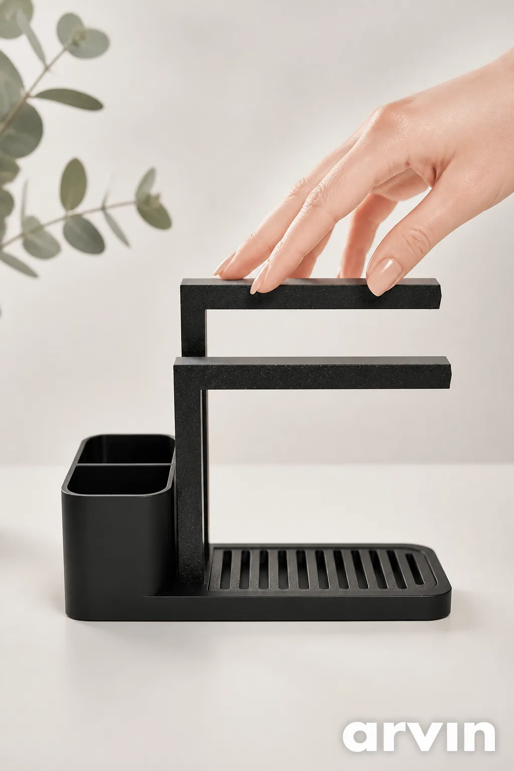 2-in-1 Küchenorganizer – Abtropfgestell & Besteckhalter – Bild 5