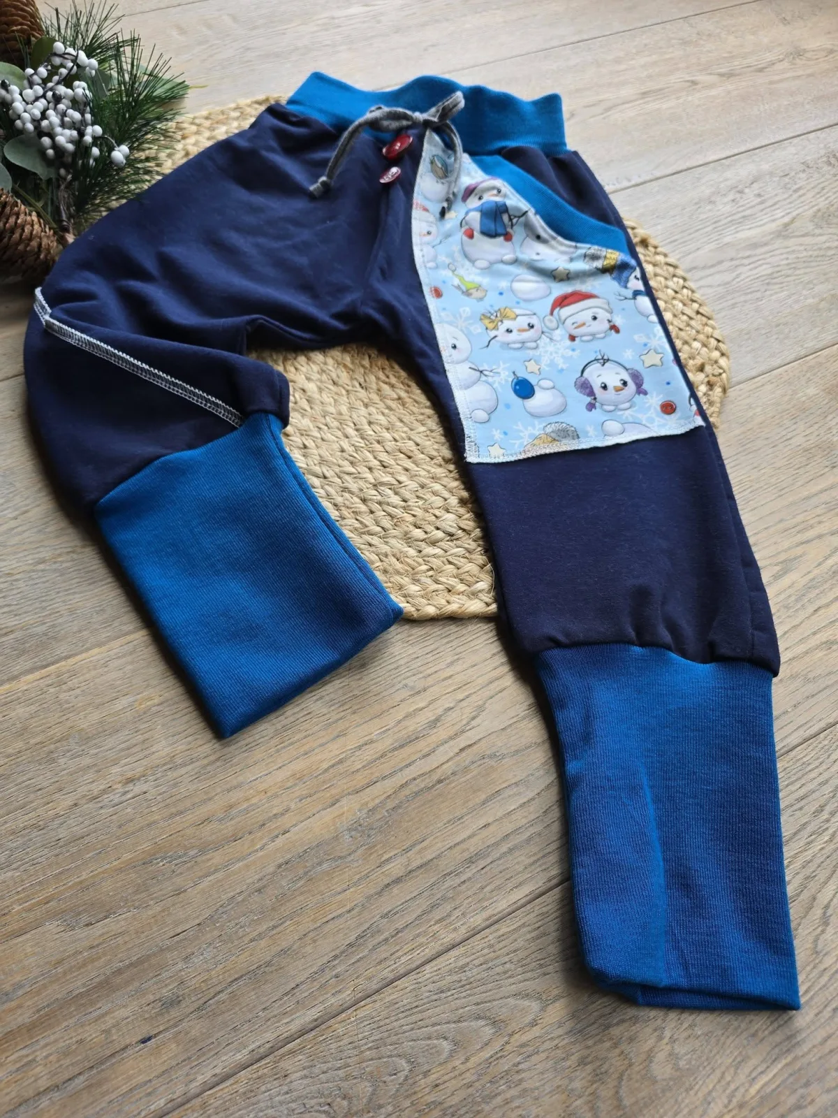 Organic Pumphose Sweat Gr.98/104 Übergangshose mit Schneemann – Bild 5