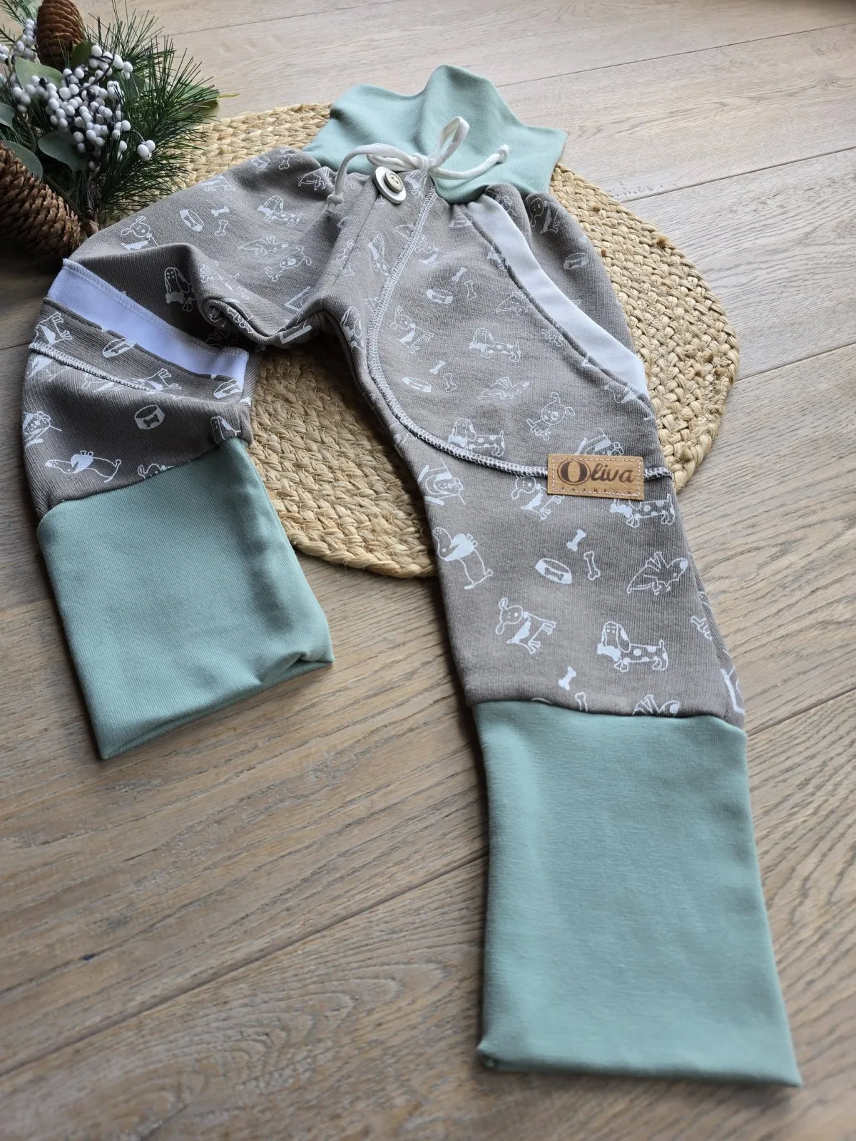 Pumphose mit Tiere Gr.98/104 Organic dickerem Sweat Übergang – Bild 5