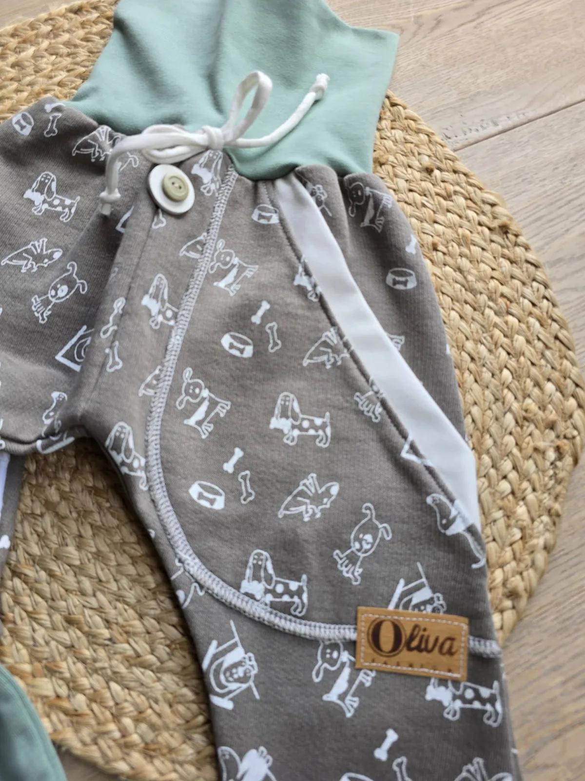 Pumphose mit Tiere Gr.98/104 Organic dickerem Sweat Übergang – Bild 3