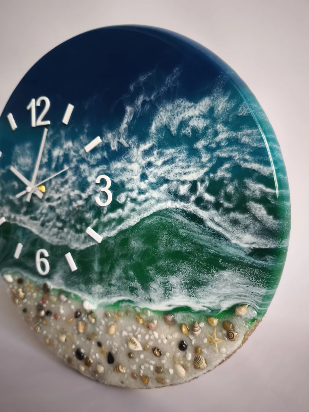 Wanduhr Epoxidharz Meer – Bild 5