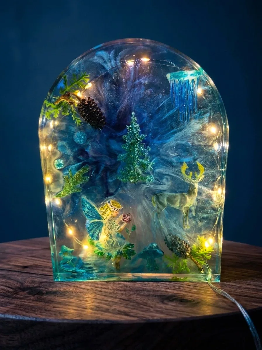 Enchanted Forest Winter Fairy Lamp | Weinachten | Geschenkidee
