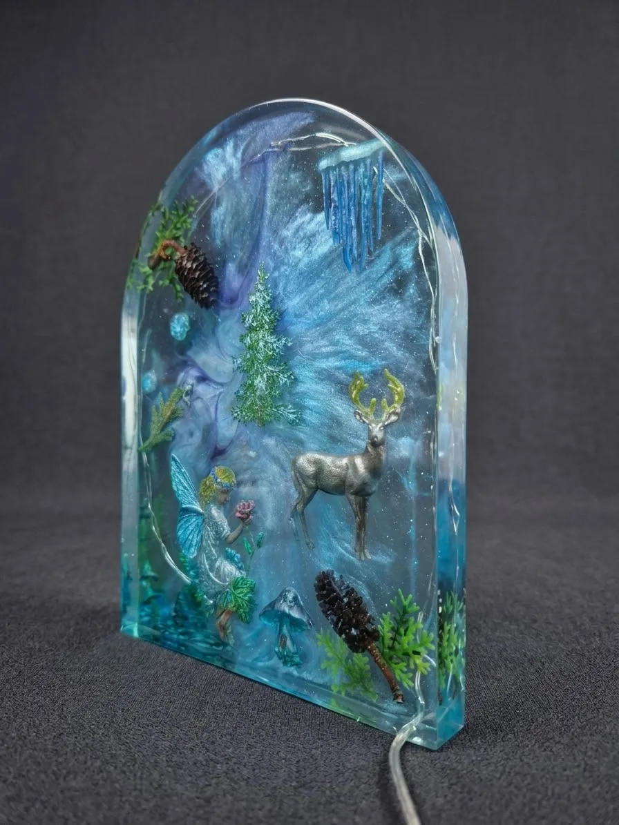 Enchanted Forest Winter Fairy Lamp | Weinachten | Geschenkidee – Bild 3