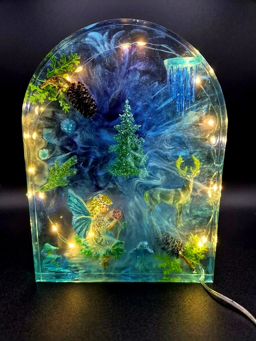 Enchanted Forest Winter Fairy Lamp | Weinachten | Geschenkidee – Bild 2