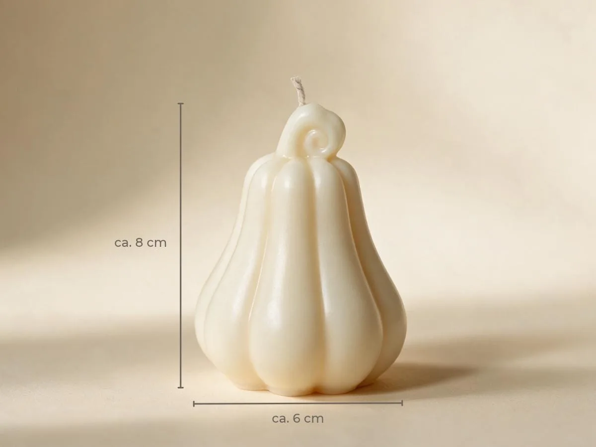 Kürbis Kerze aus Rapswachs – Herbstdeko & Geschenkidee – Bild 4