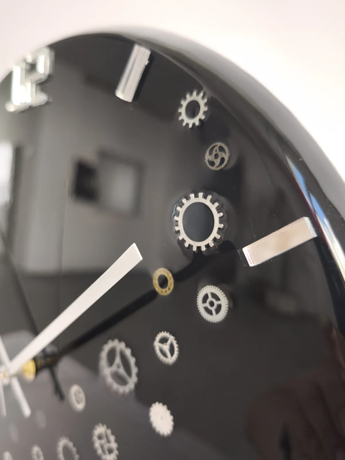 Wanduhr Epoxidharz Schwarz – Bild 5