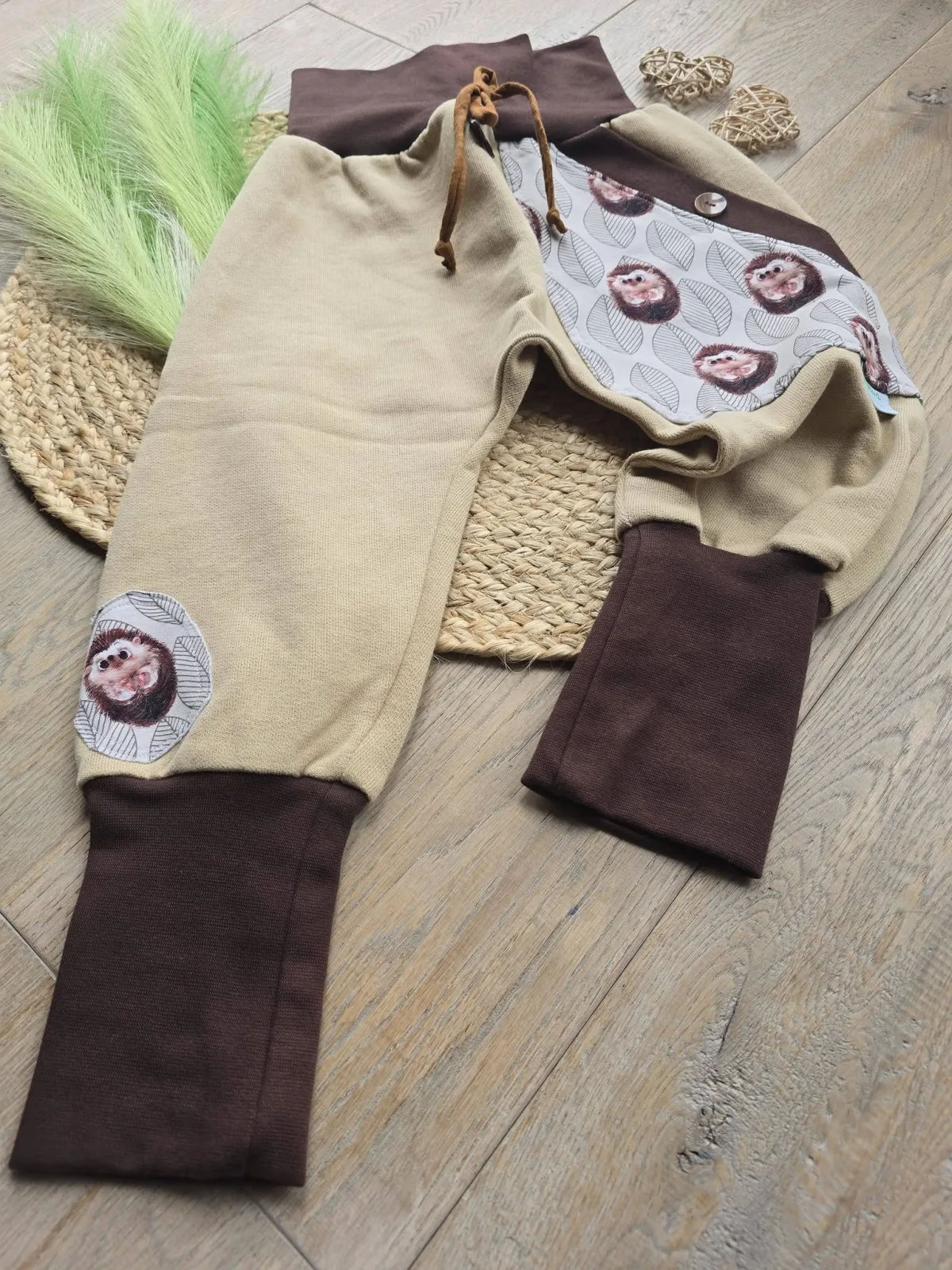 Pumphose mit Igel Gr.98/104 Organic dickerem Sweat Übergang – Bild 7
