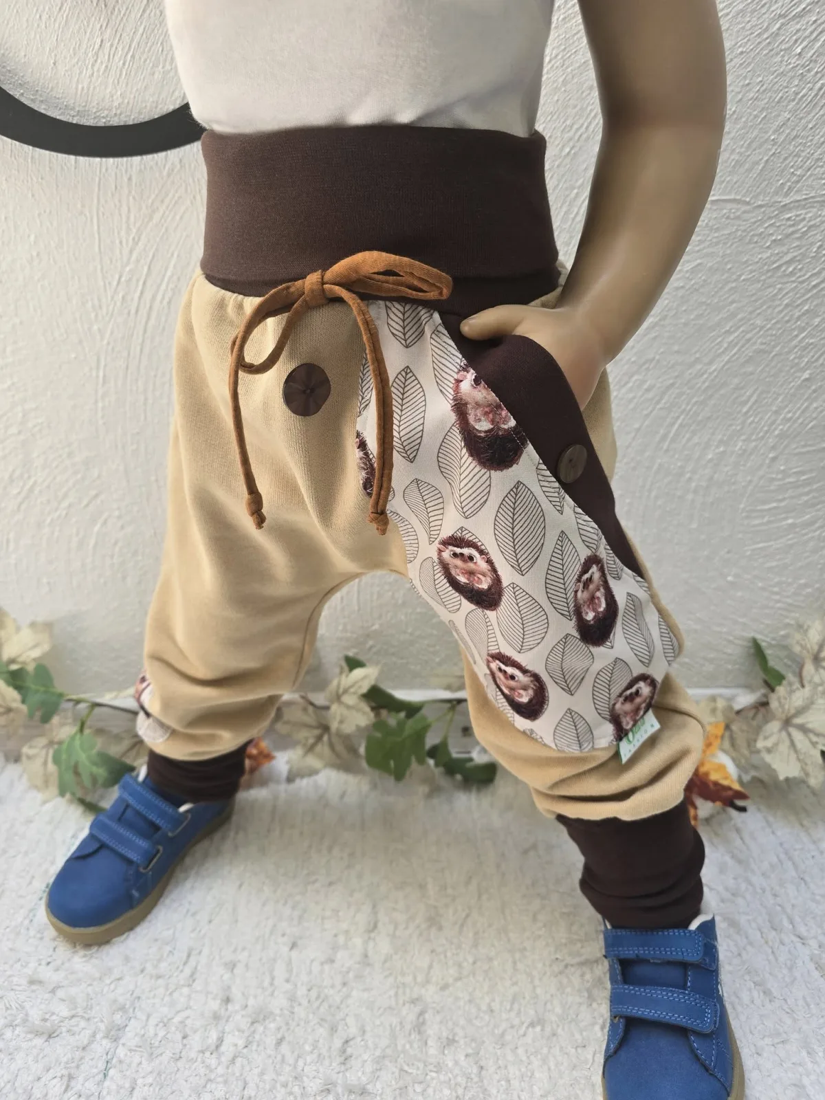 Pumphose mit Igel Gr.98/104 Organic dickerem Sweat Übergang – Bild 2