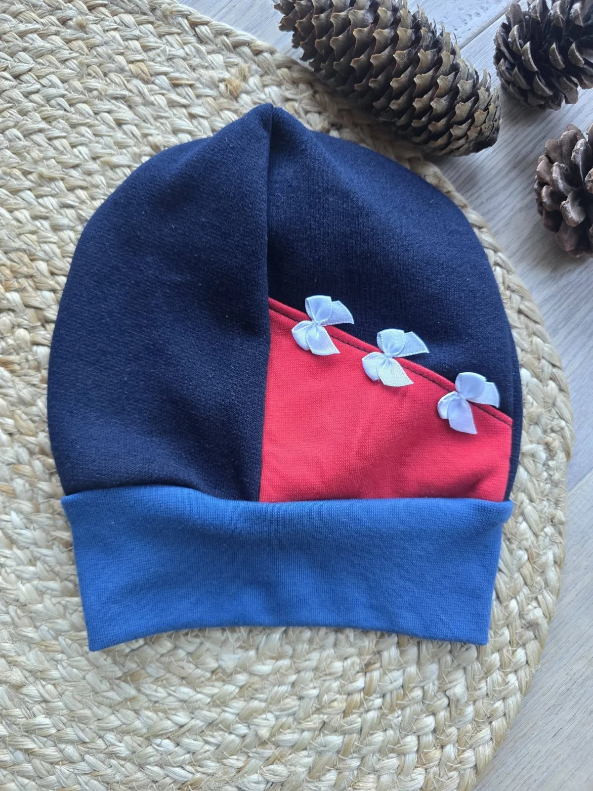 Wintermütze Beanie Kuschelige Kindermütze KU.46-50 cm Schleife