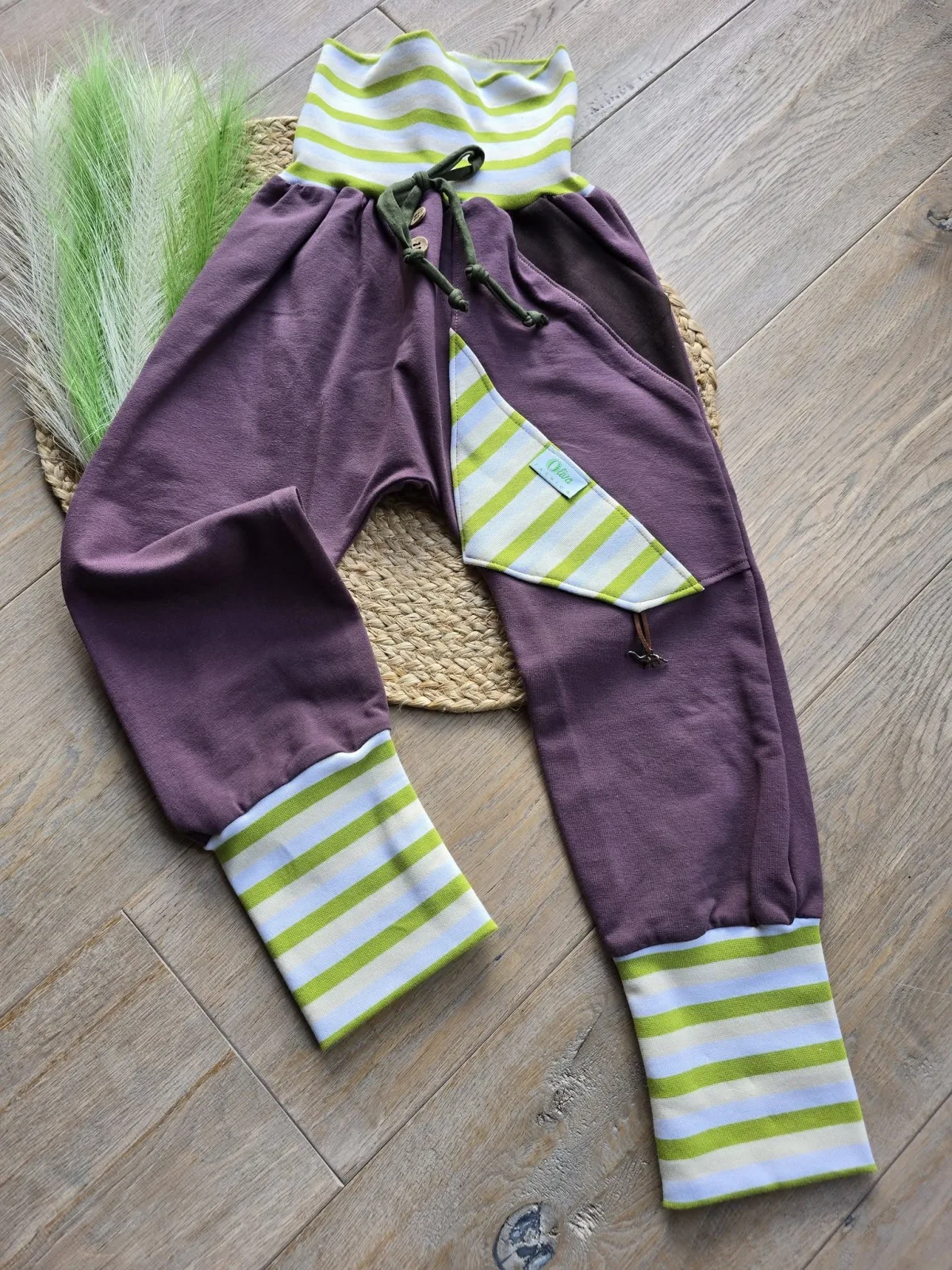 Organic Kinder Unisex Pumphose Gr.110/116 Beere Mitwachsend