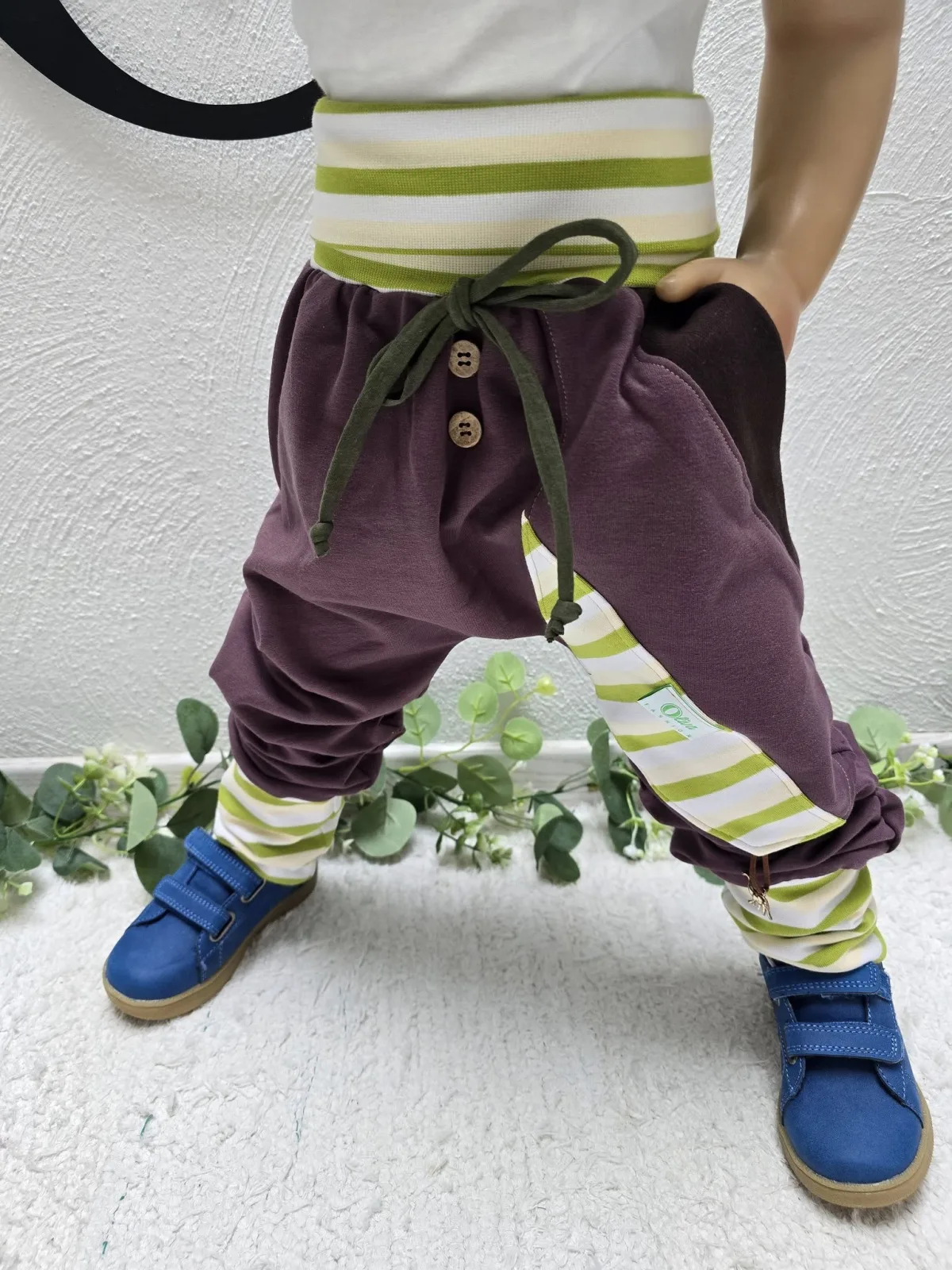 Organic Kinder Unisex Pumphose Gr.110/116 Beere Mitwachsend – Bild 2