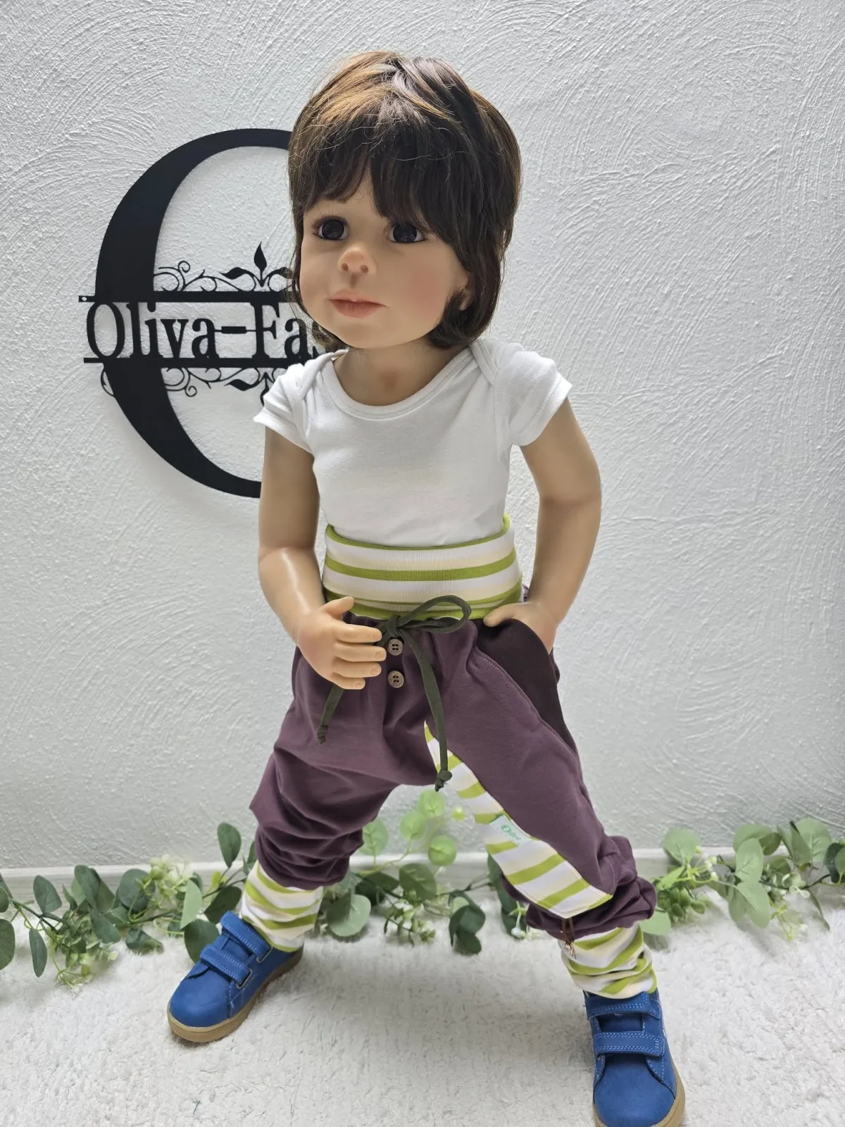 Organic Kinder Unisex Pumphose Gr.110/116 Beere Mitwachsend – Bild 6