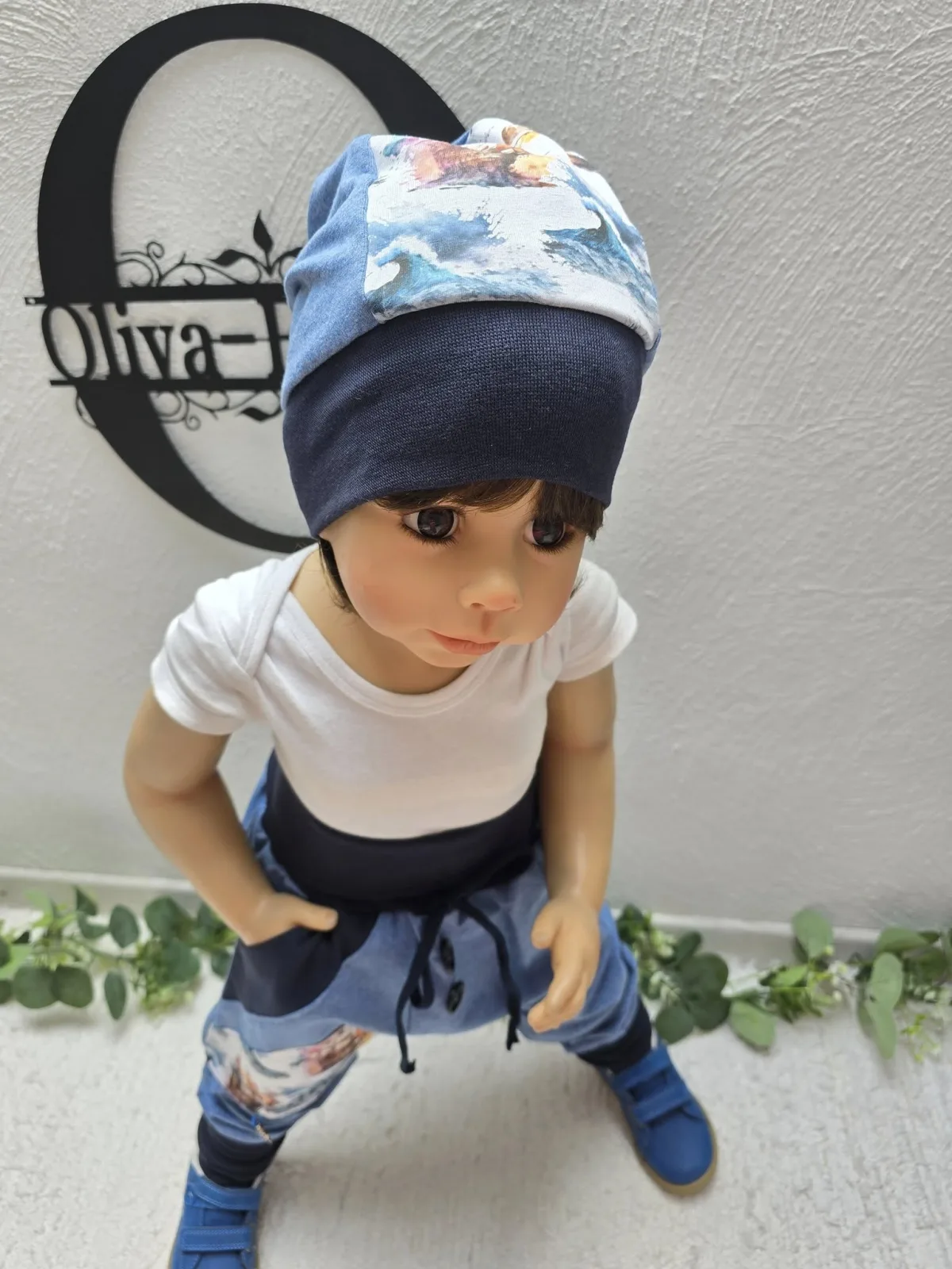 Organic Sweat Beanie Mütze Kinder Piratenschiff KU.48-52 cm – Bild 4