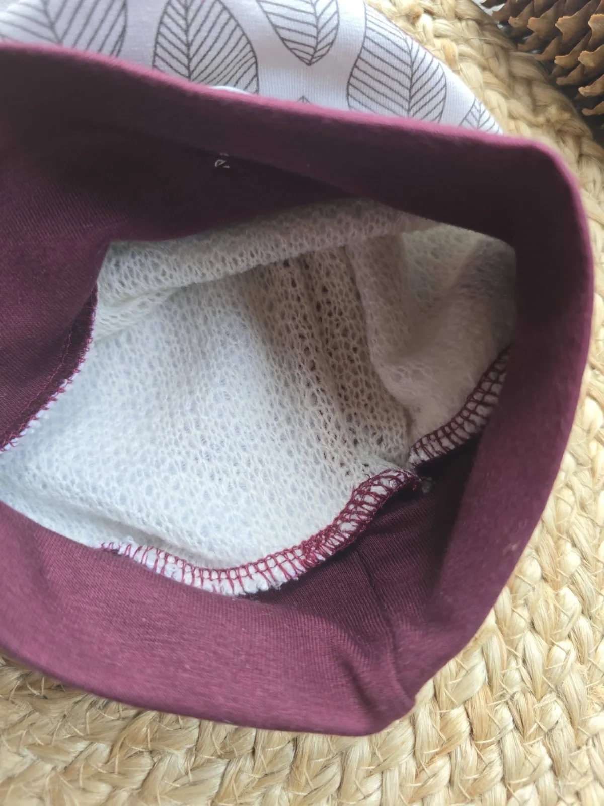 Beanie Mütze Sweat Organic KU.48-52 gefüttert Unisex Igel – Bild 5