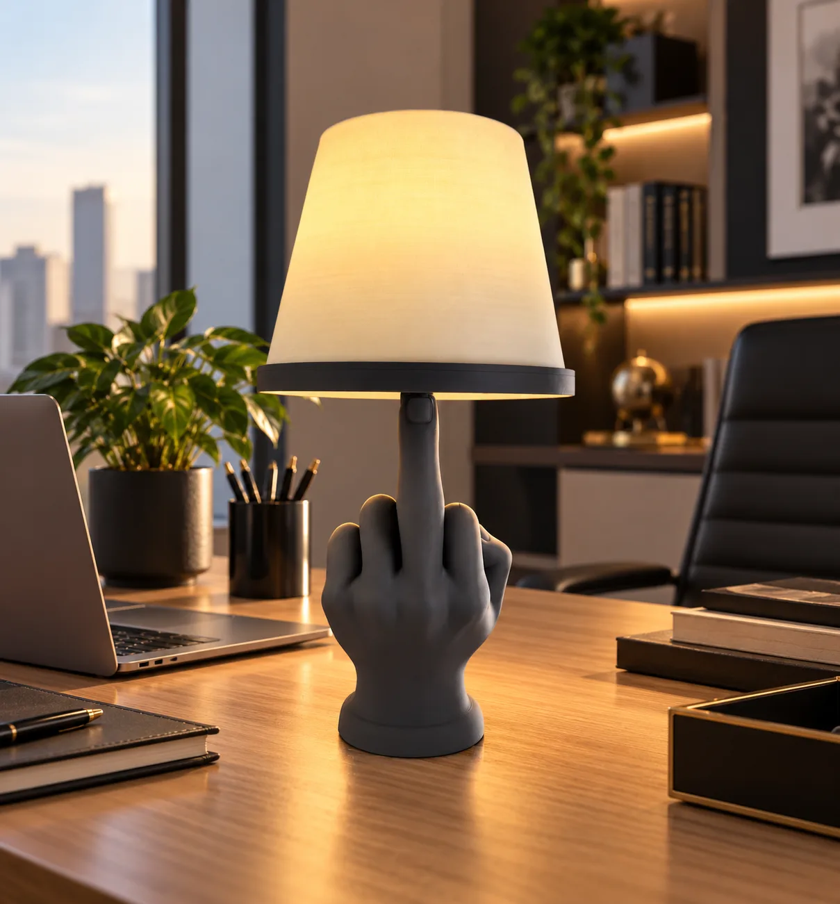 "The Middle Finger Lampe", Design, Humor, 3D-Druck, mittelfingermittwoch, Pla