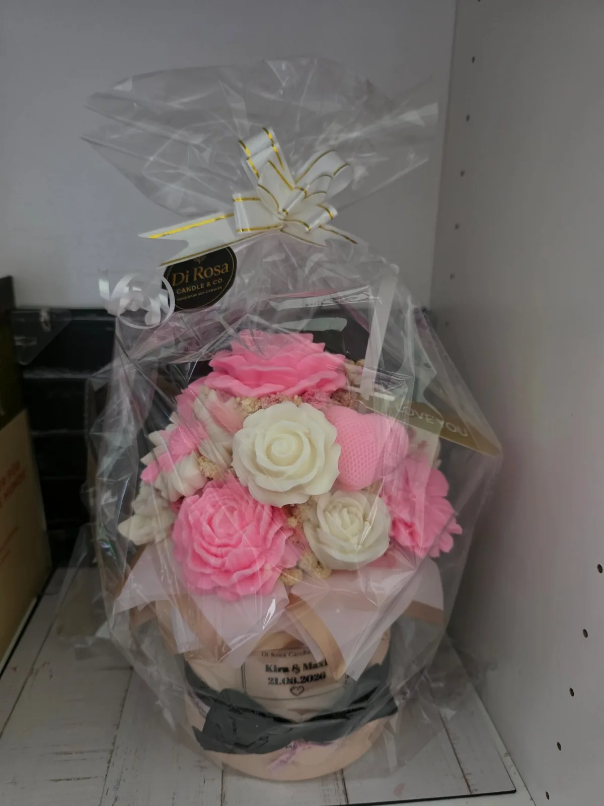 Kerzenstrauß Daisy Blush – Handgemachter Blumenstrauß aus Wachs in Rosa & Creme – Bild 5