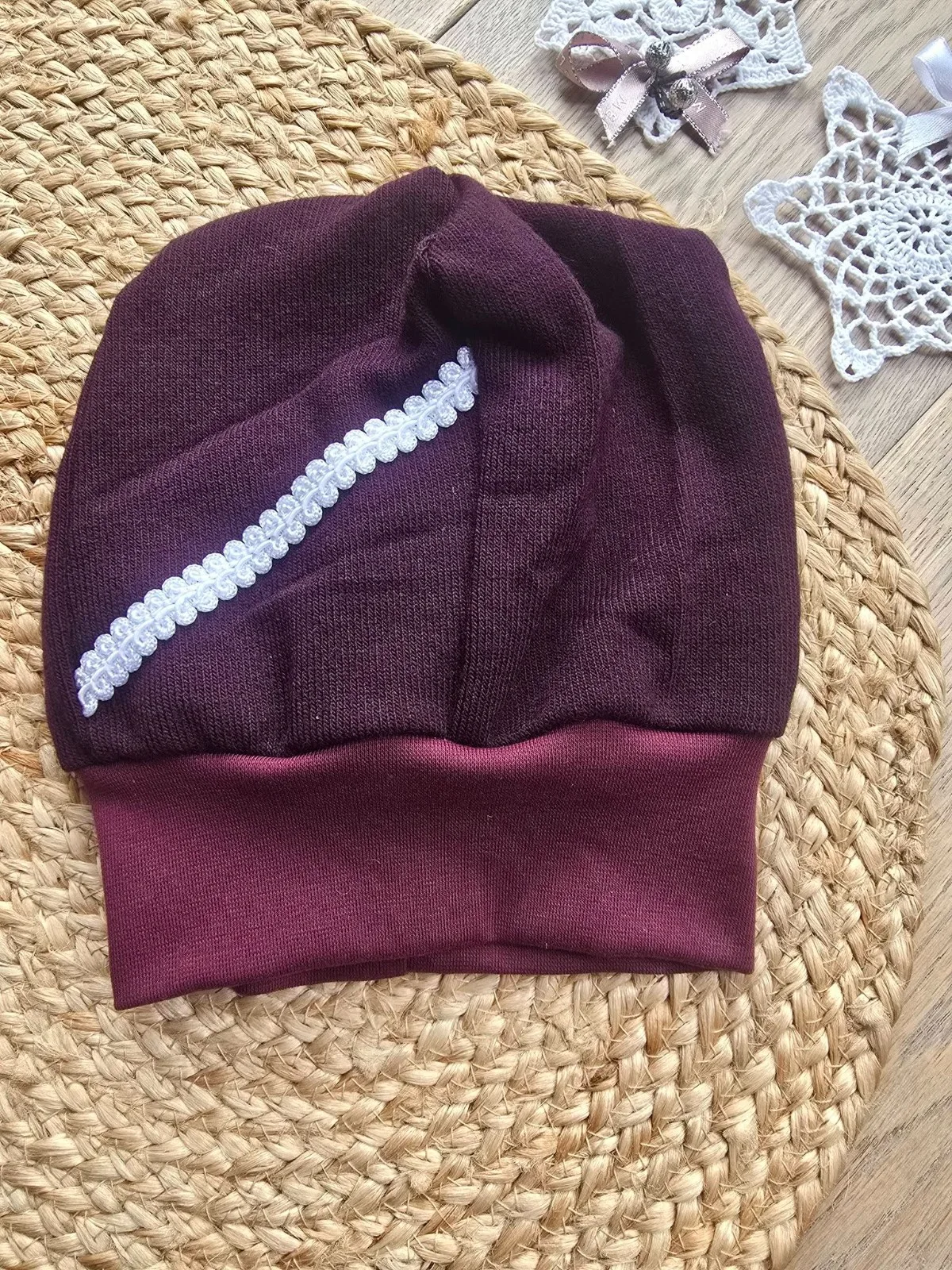 Strickmütze Beanie Mütze Beere KU. 48-52 cm Spitze einlagig