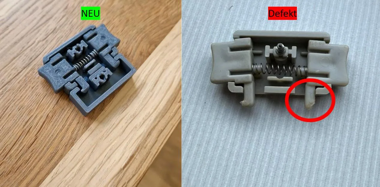 VW LT Florida + Sven Hedin + James Cook + Westfalia Camper Van Jalousie Ersatzteil – 3D-gedruckter Reparatursatz für Seitenrollo