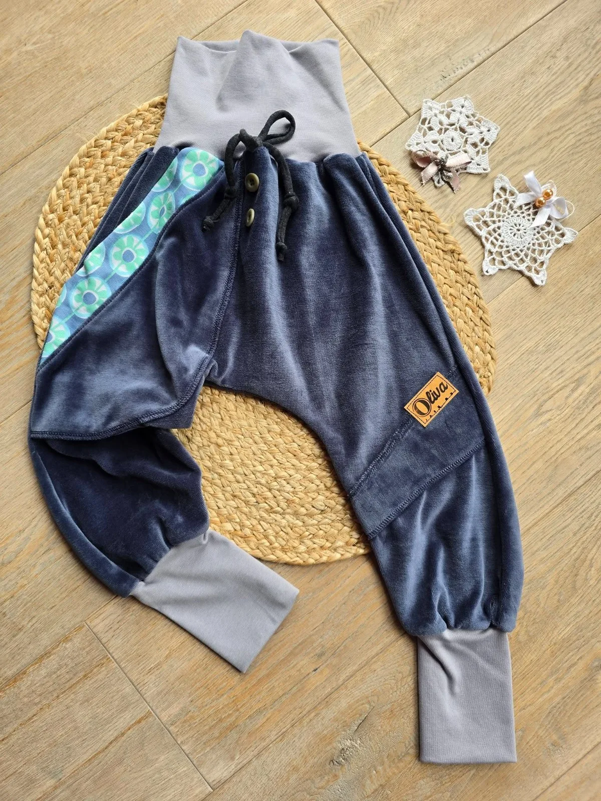 Pumphose Kinder Kuschelige Plüsch Gr.104/110 Weich warm Unisex