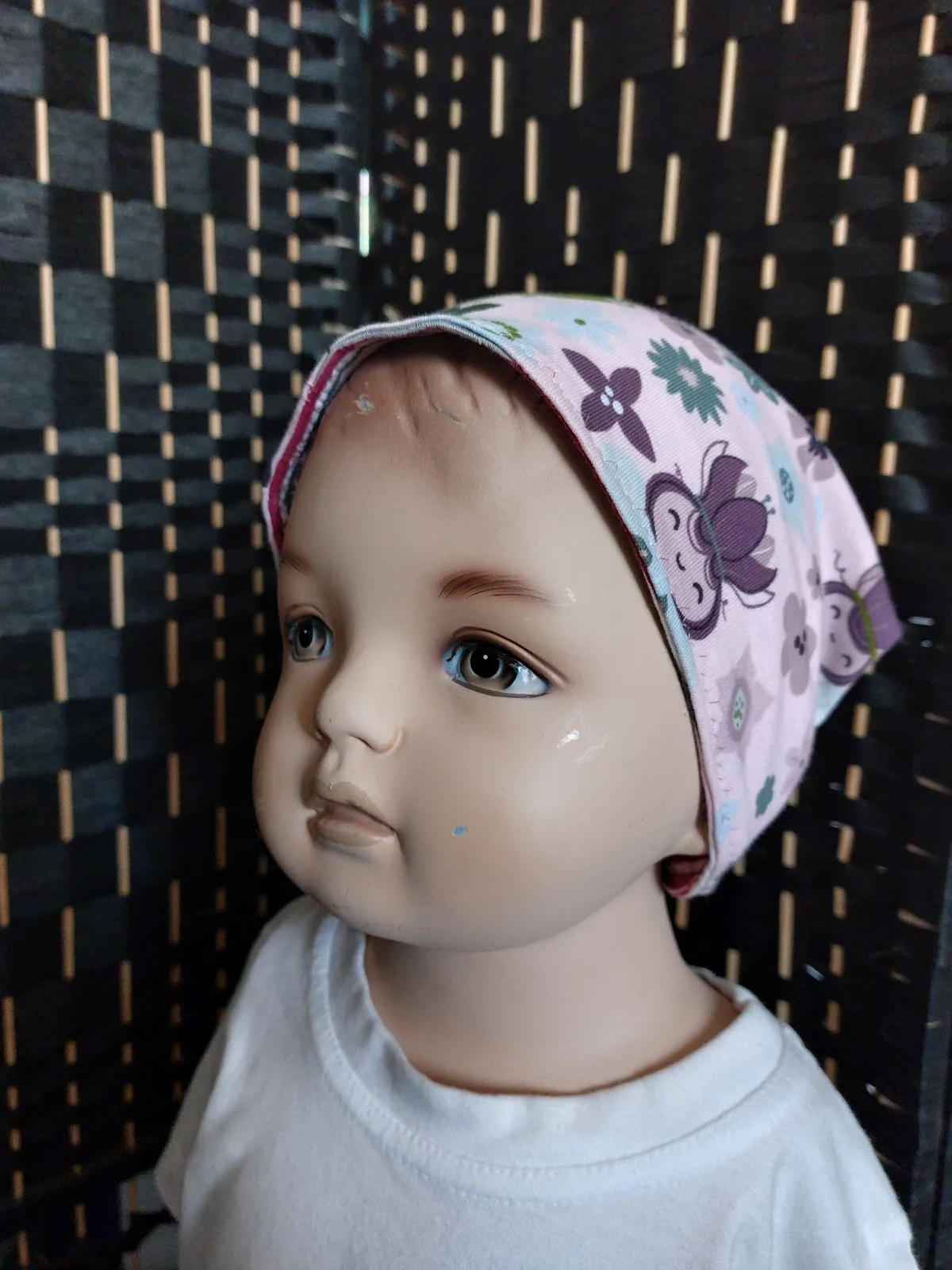 Beanie aus Baumwolljersey, Kopfumfang 46 cm, Mädchen