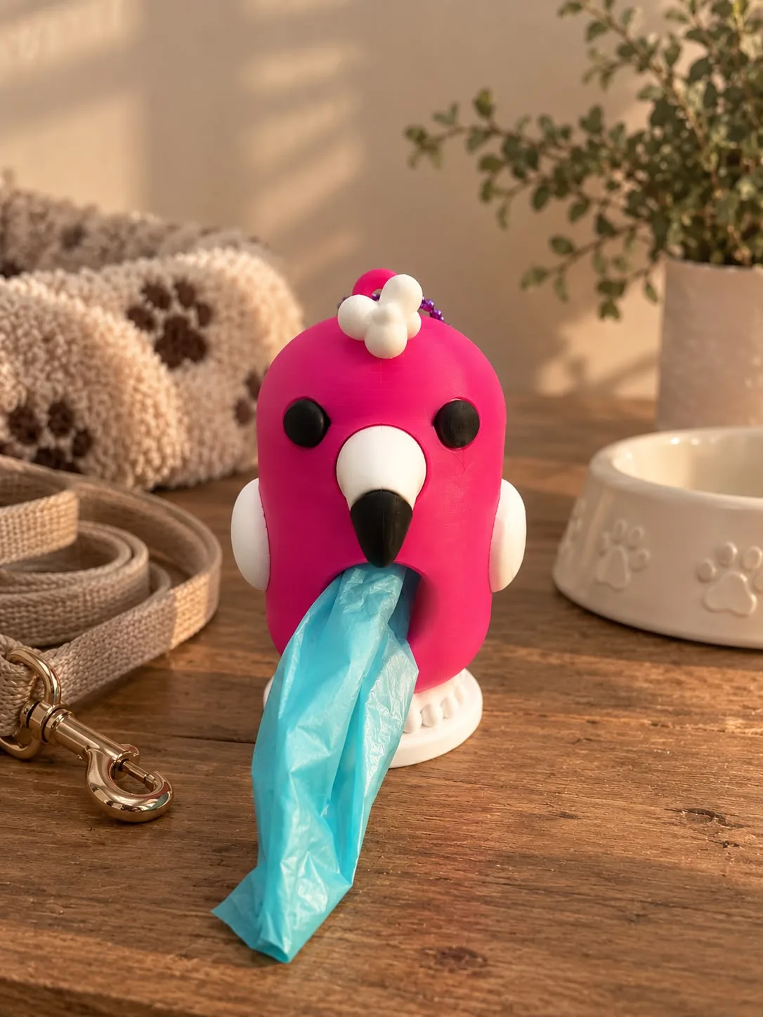 Kotbeutelspender Flamingo aus PLA – Bild 3