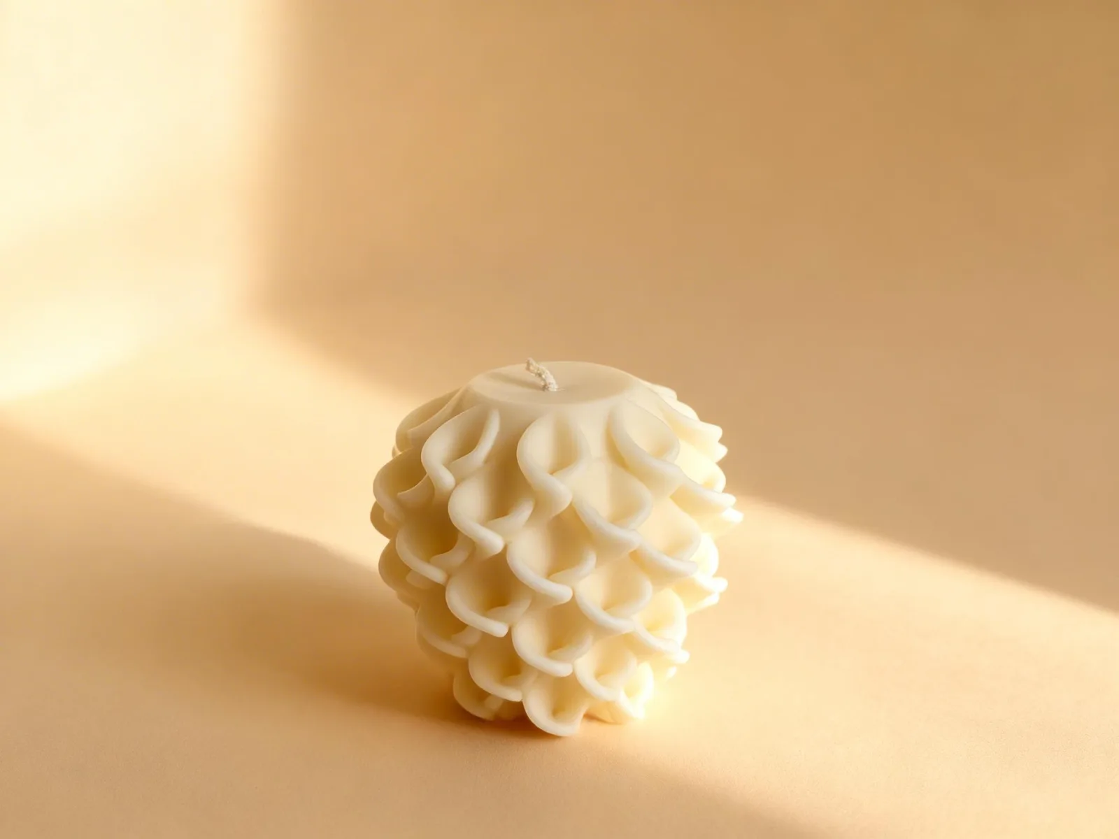 Deko Kerze aus Rapswachs – moderne Skulptur Kerze & Geschenkidee