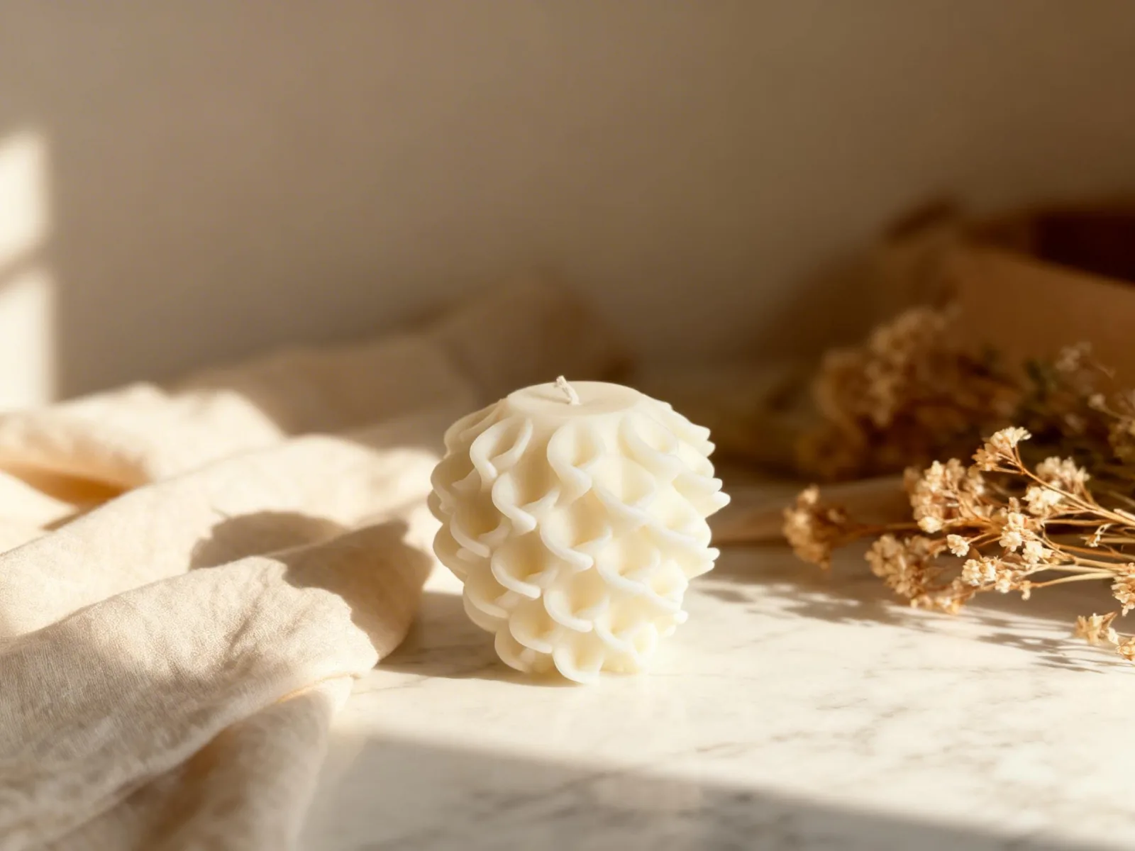 Deko Kerze aus Rapswachs – moderne Skulptur Kerze & Geschenkidee – Bild 5