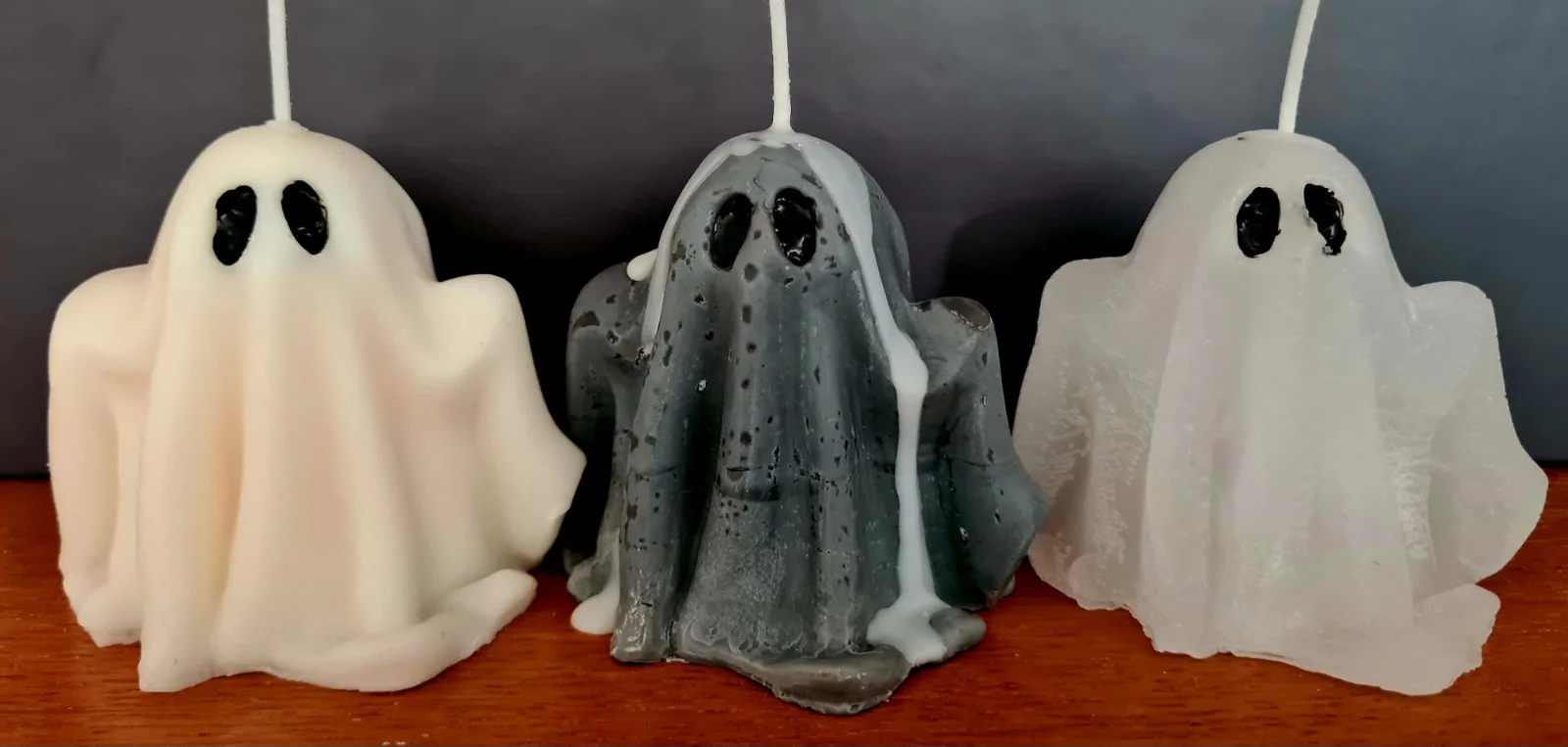 Geister Kerzen Happy Halloween aus Sojawachs