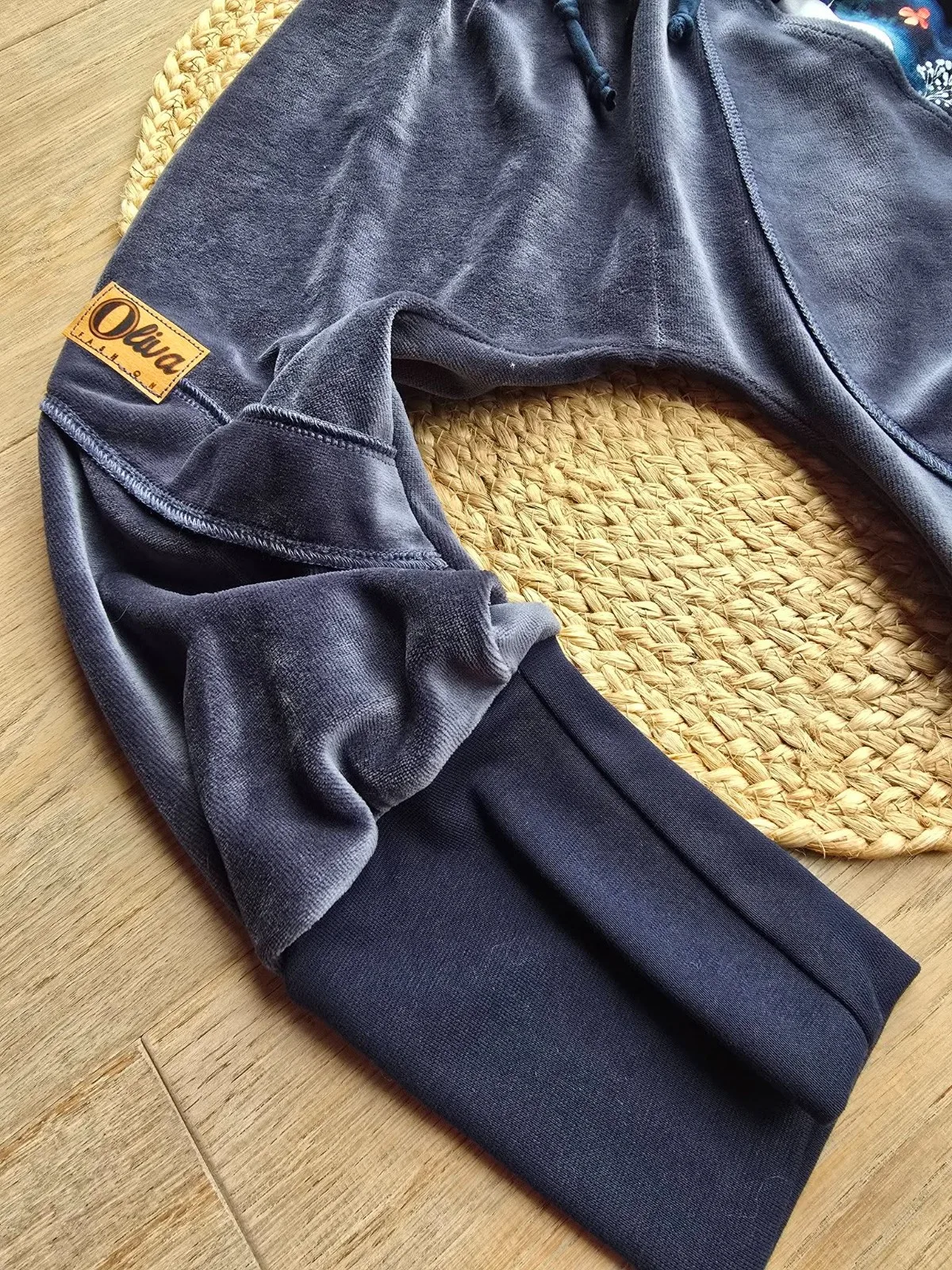 Kuschelige Pumphose Kinder Plüsch warm Blau Gr.104/110 weiche Winter-Motiv – Bild 6