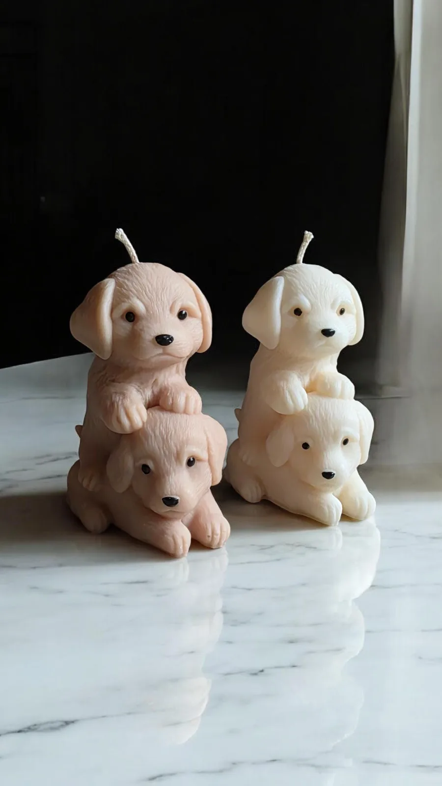 Hundekerze aus Rapswachs – süße Welpenkerze & Geschenk für Hundefans